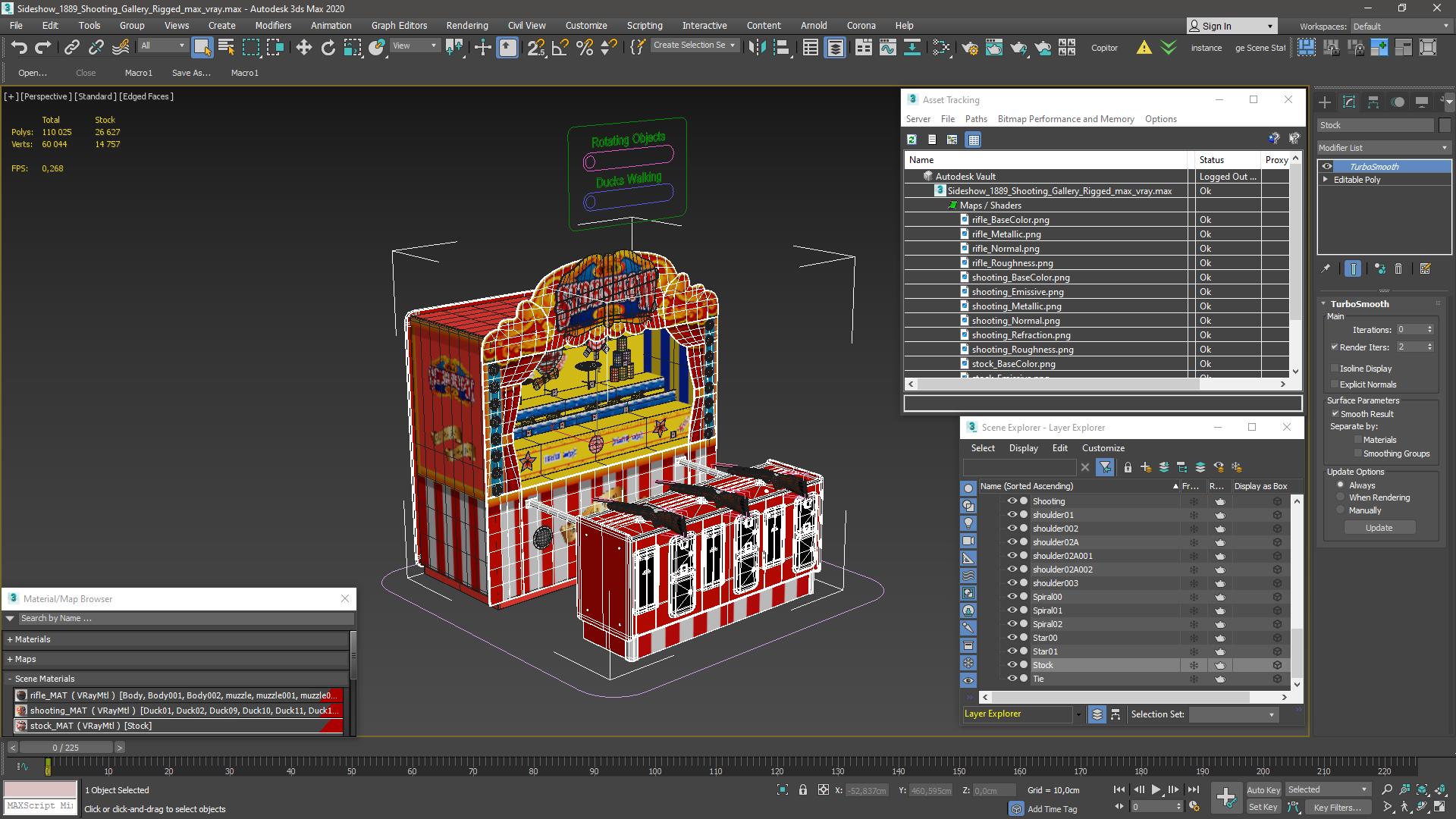 Sideshow 1889 Shooting Gallery Rigged 3D