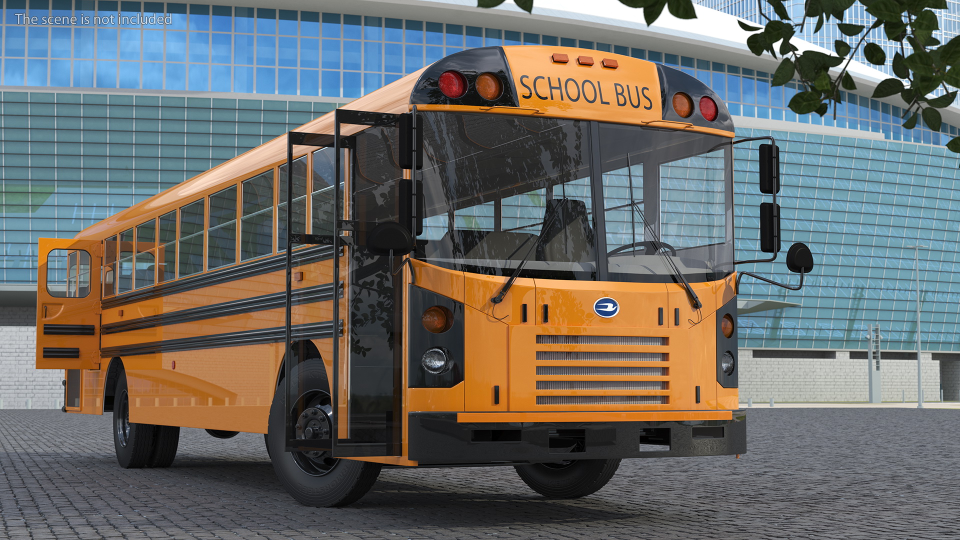 3D Blue Bird TX3 School Bus Rigged