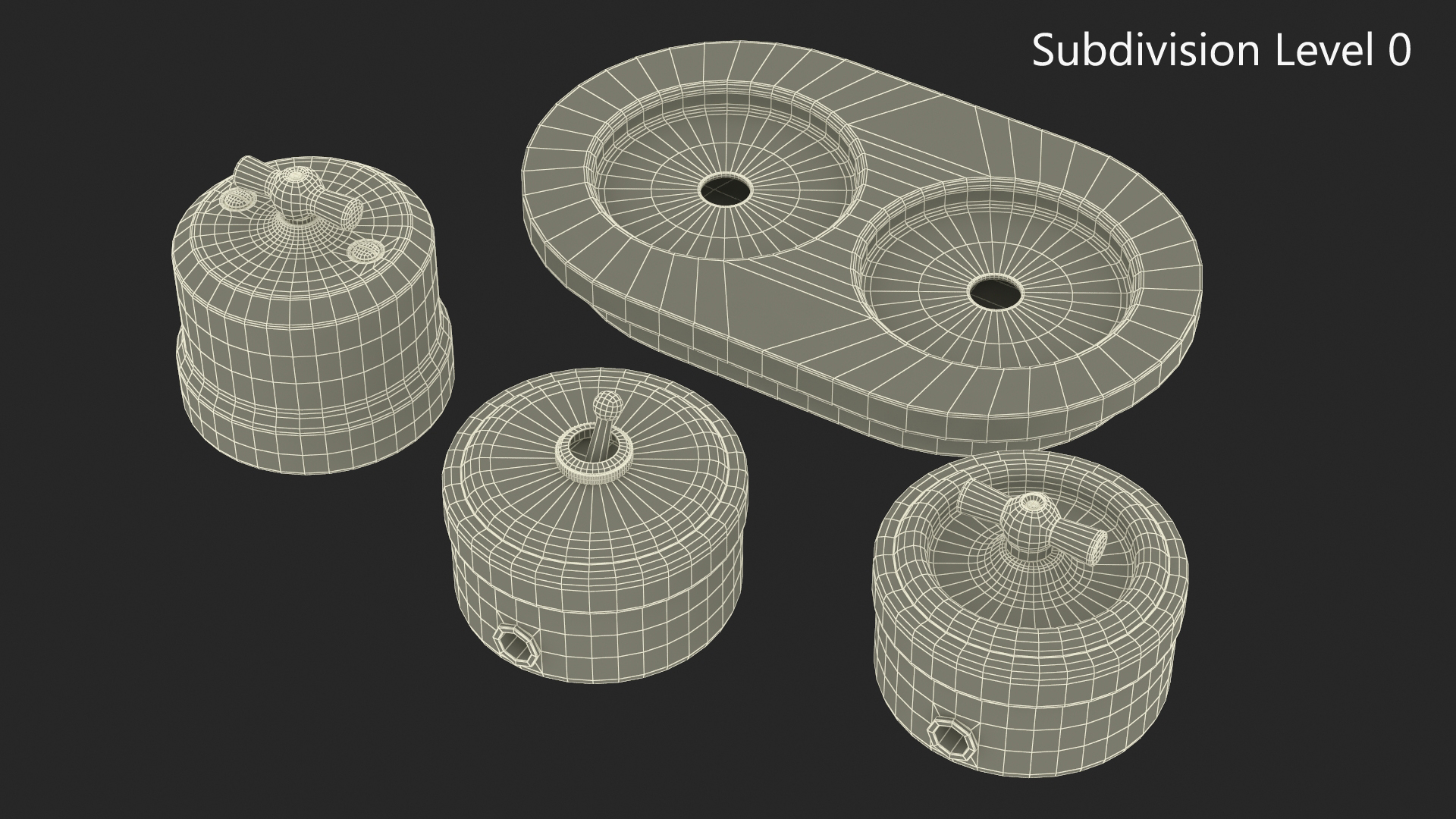 3D model Retro Brass Switches