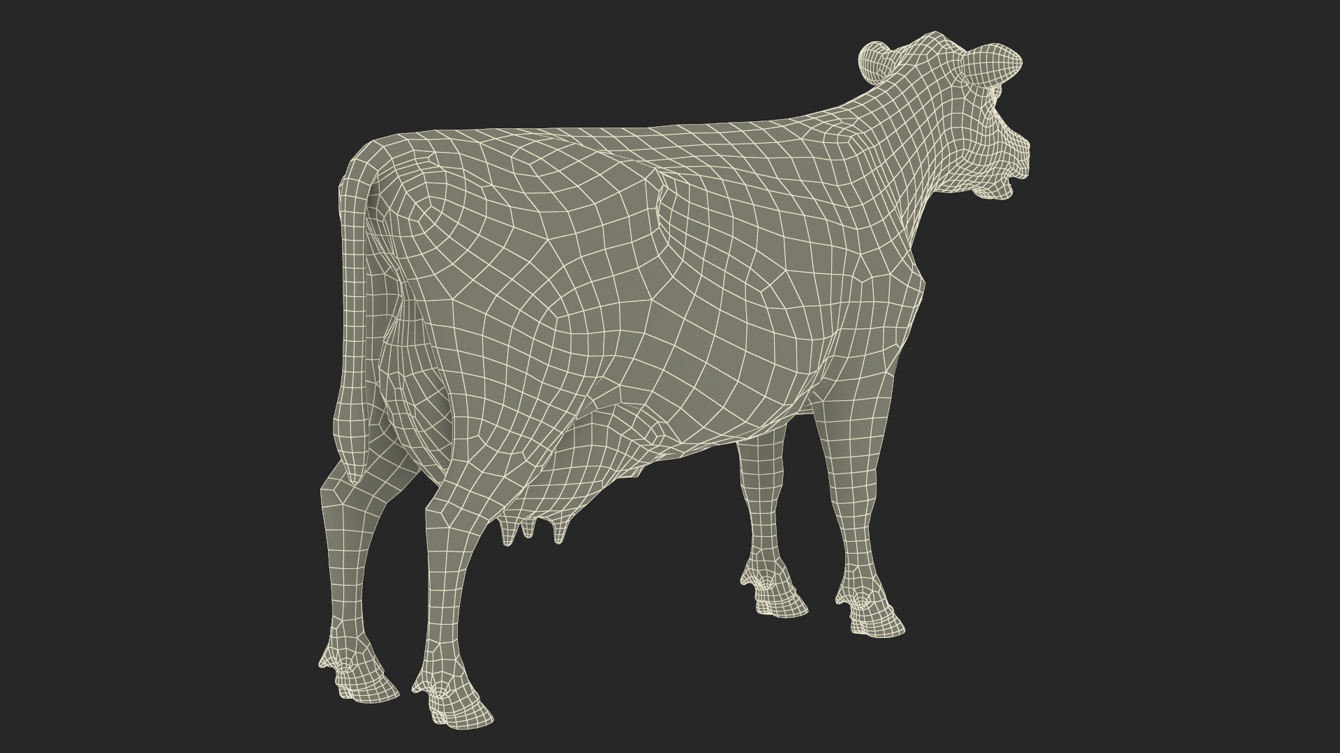 3D Jersey Dairy Cow Rigged model