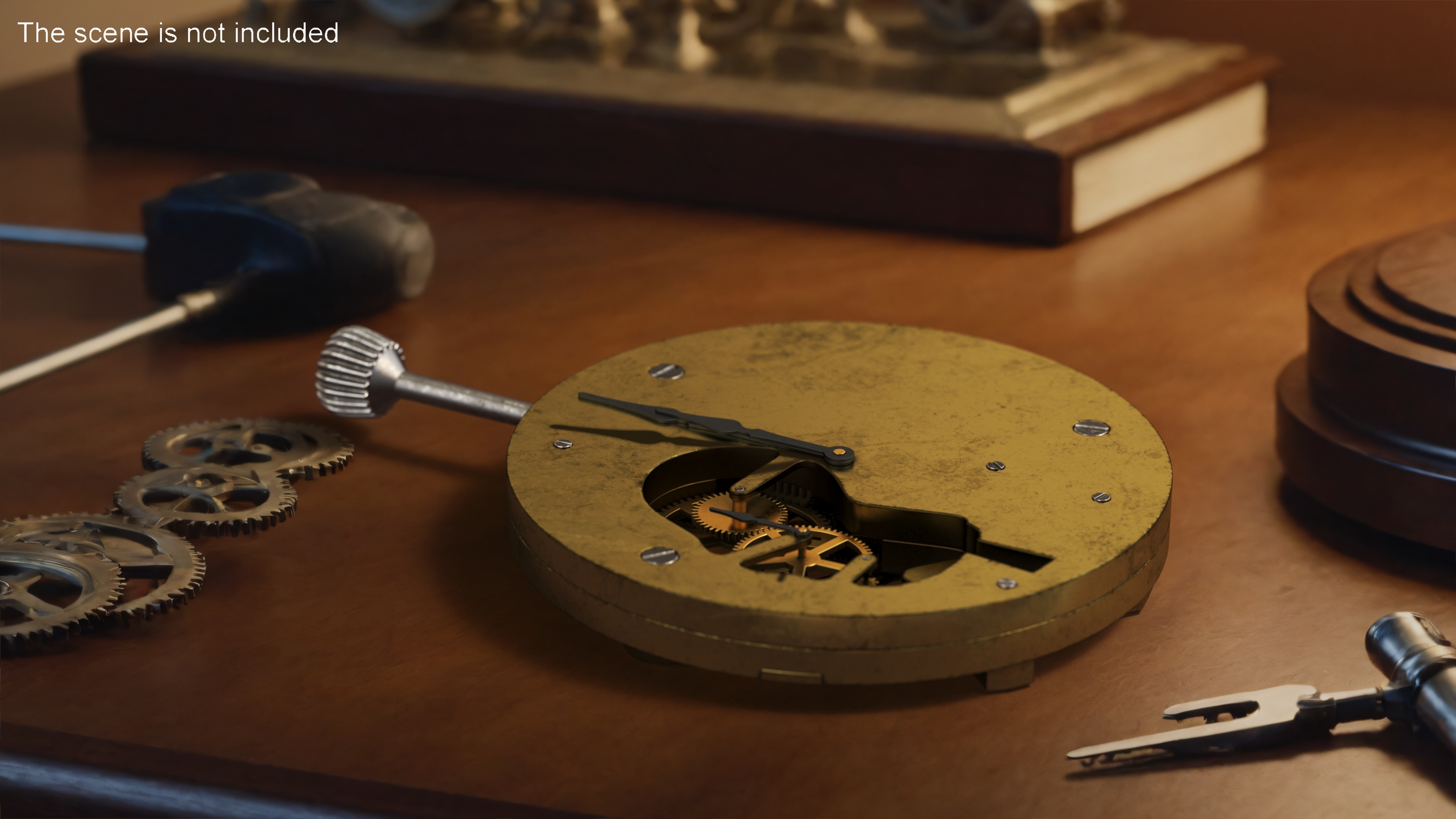 Vintage Watch Movement Mechanism 3D