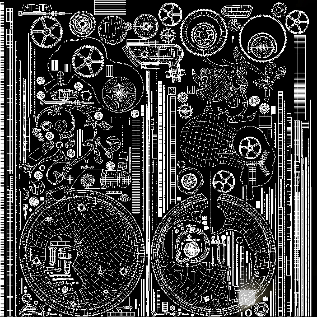 Vintage Watch Movement Mechanism 3D