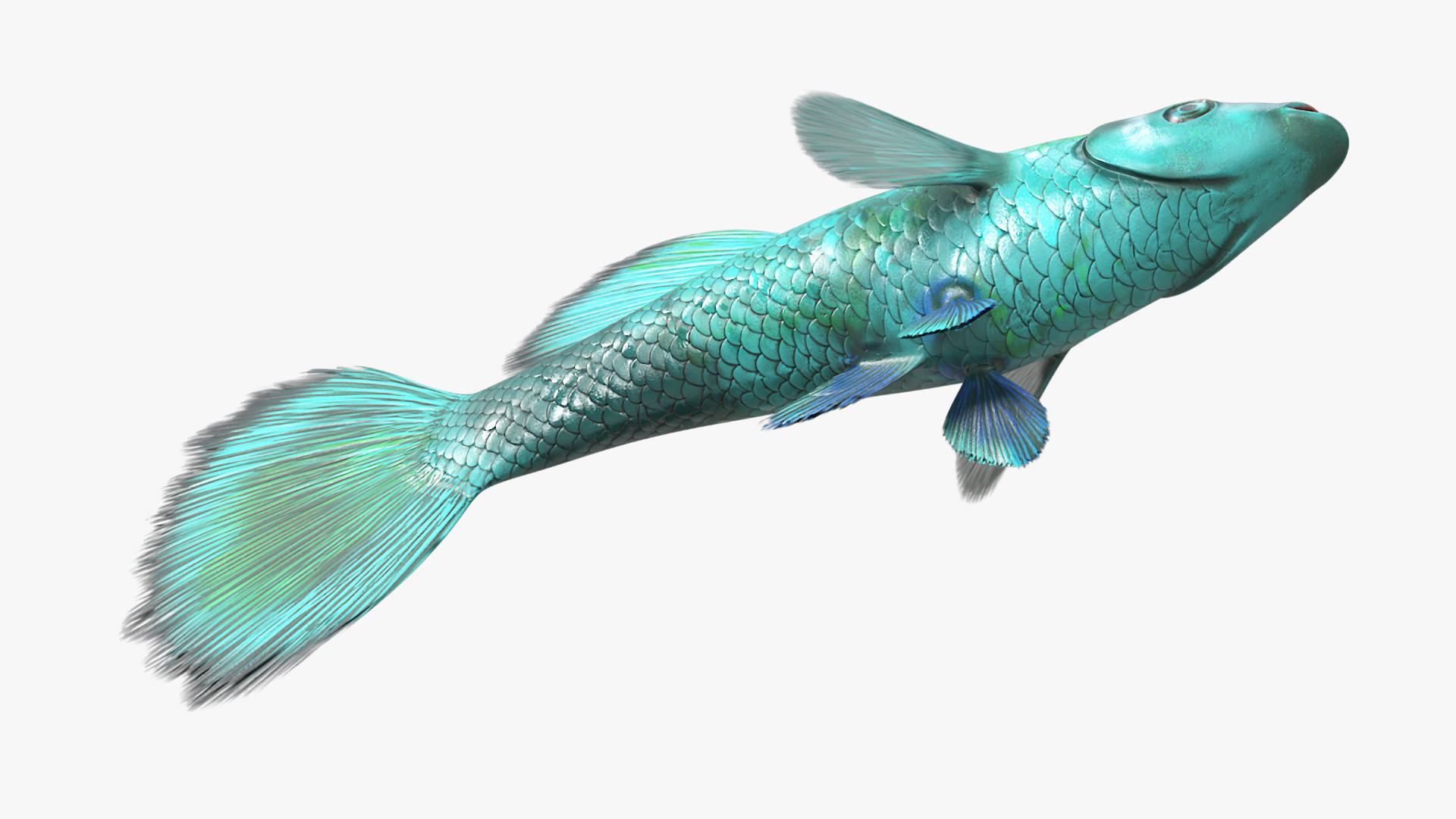 3D model Guppy Fish Malachite