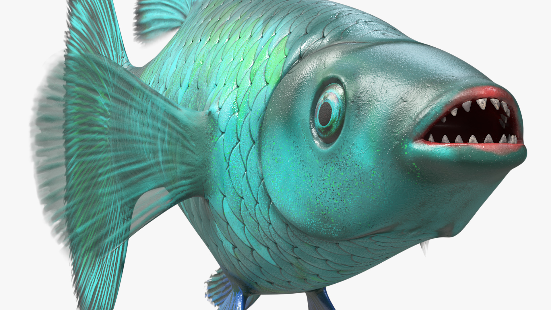 3D model Guppy Fish Malachite