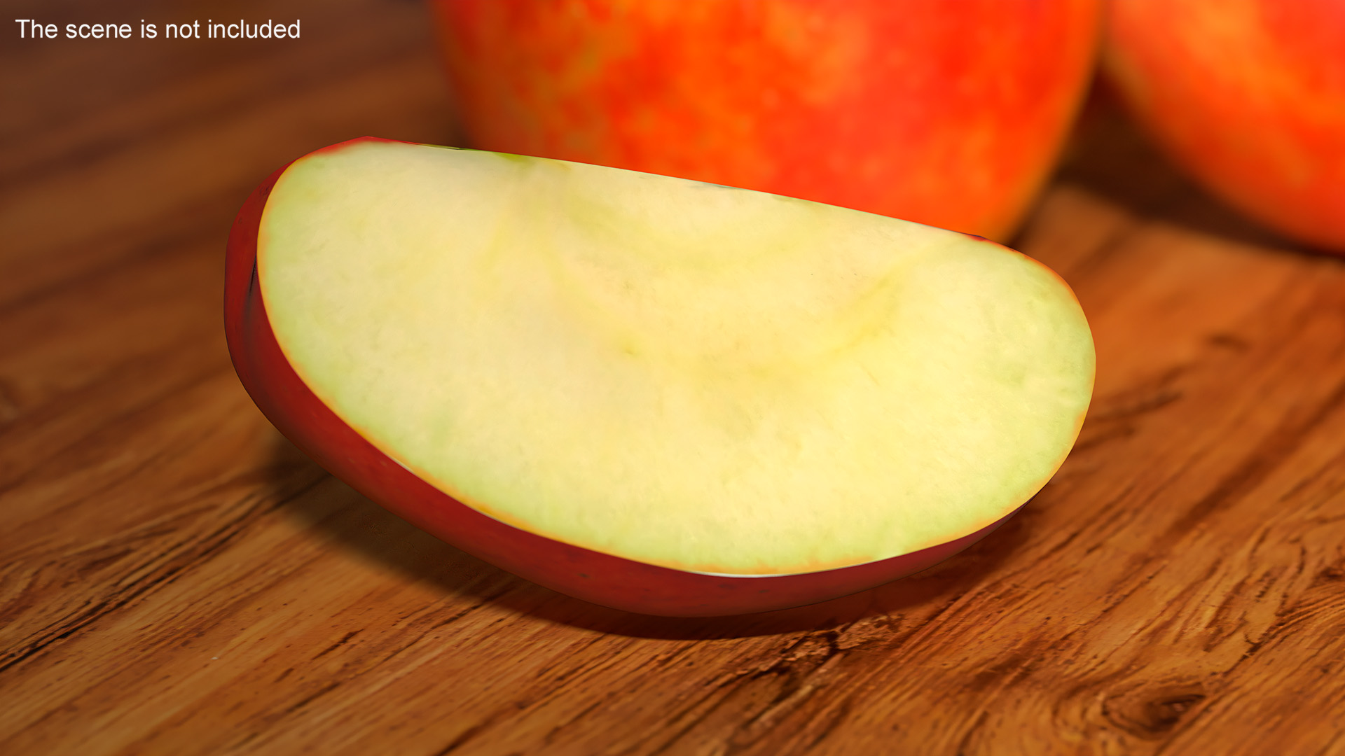 3D Realistic Apple Slice