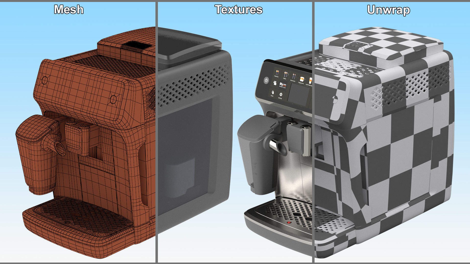 3D Automatic Espresso Machine Grey