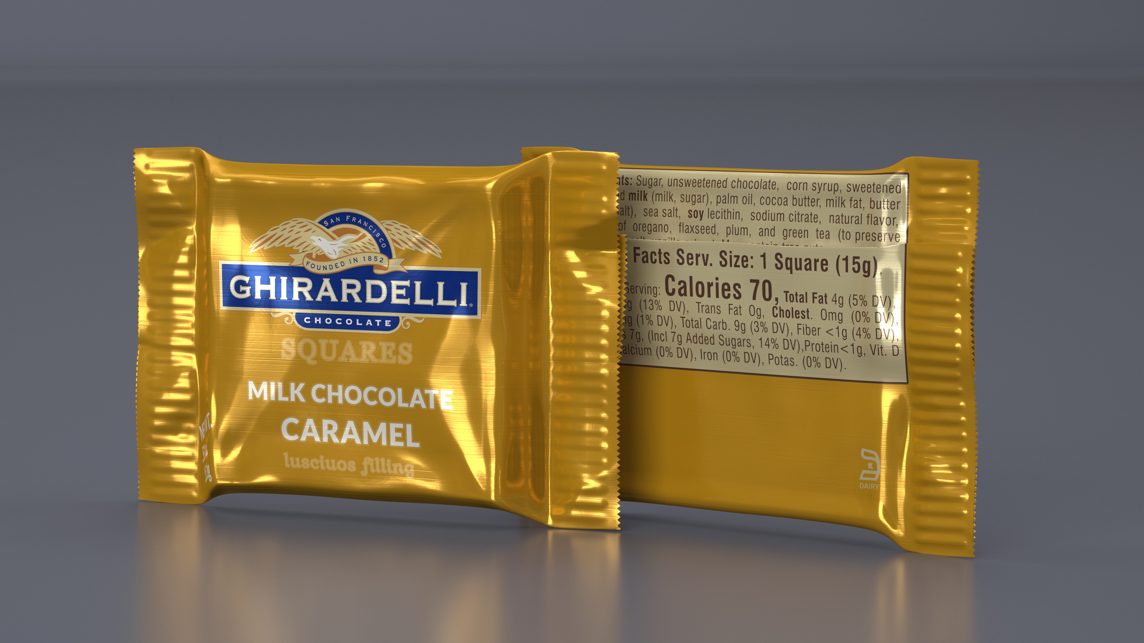 Ghirardelli Milk Chocolate Caramel 3D model