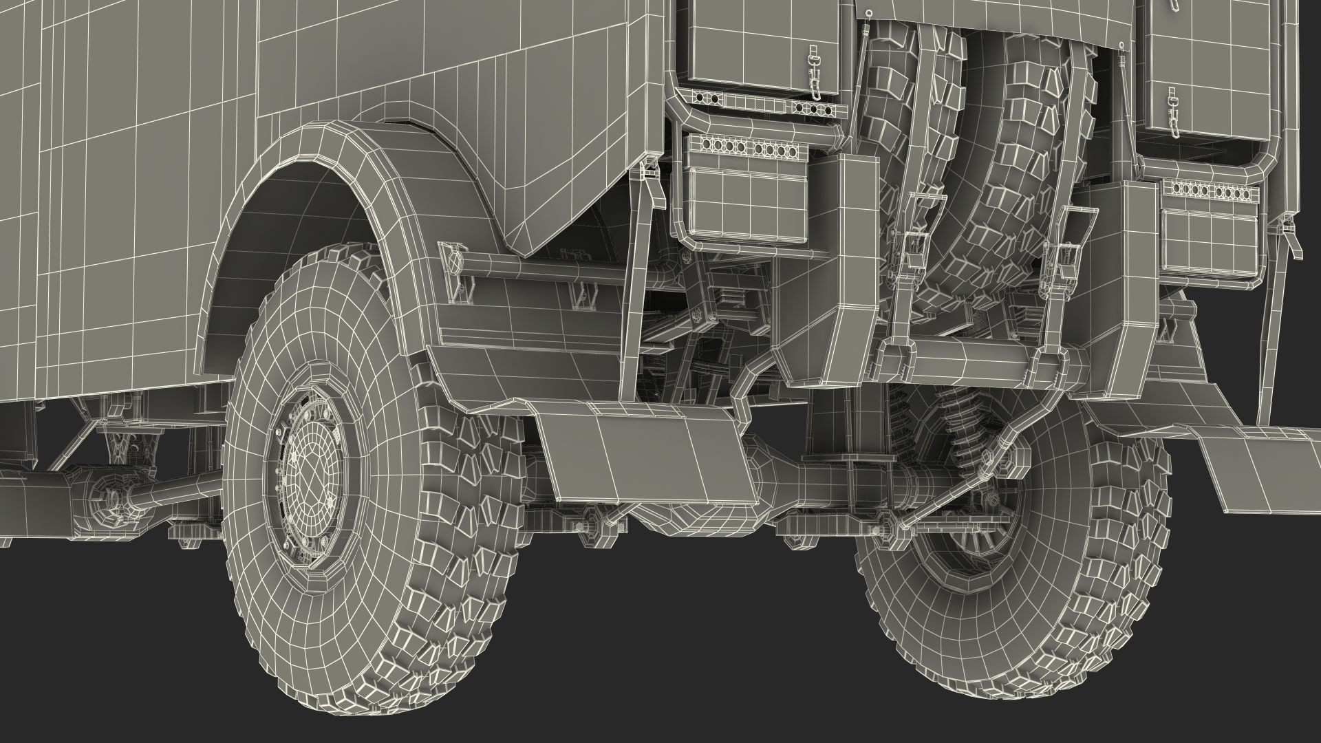 Dakar Truck Hino Lights On Rigged for Maya 3D