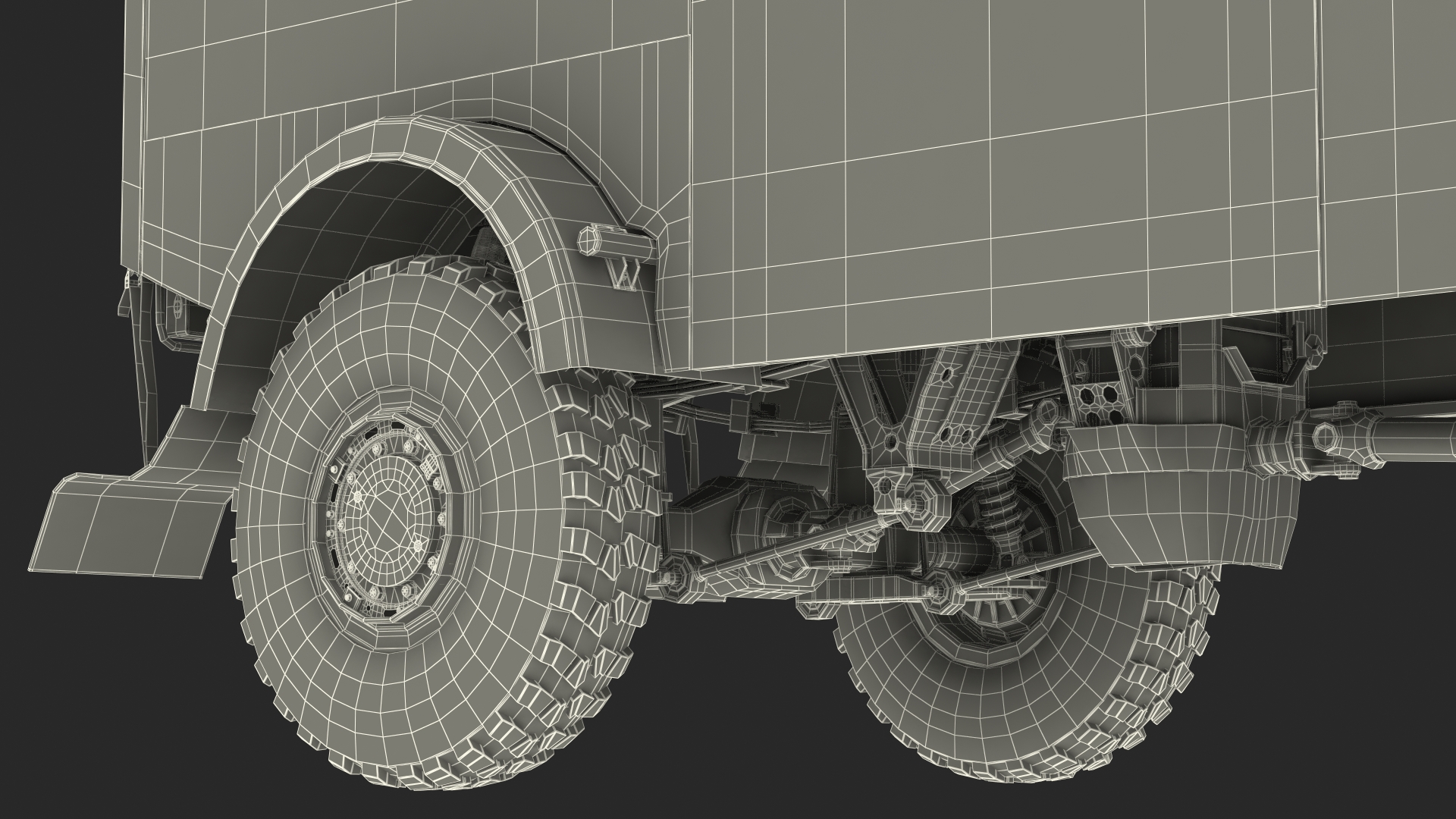 Dakar Truck Hino Lights On Rigged for Maya 3D