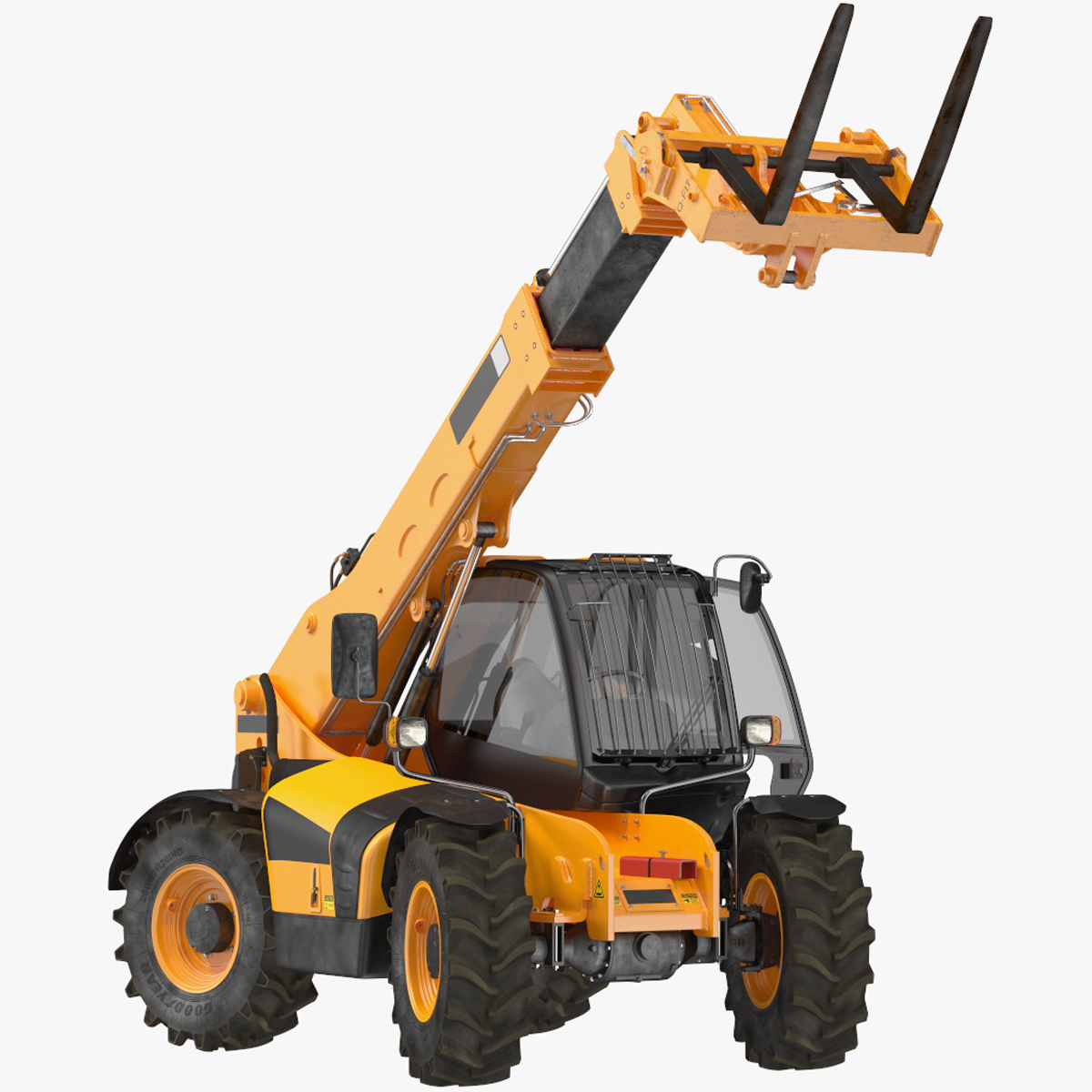 Telehandler Rigged for Cinema 4D 3D