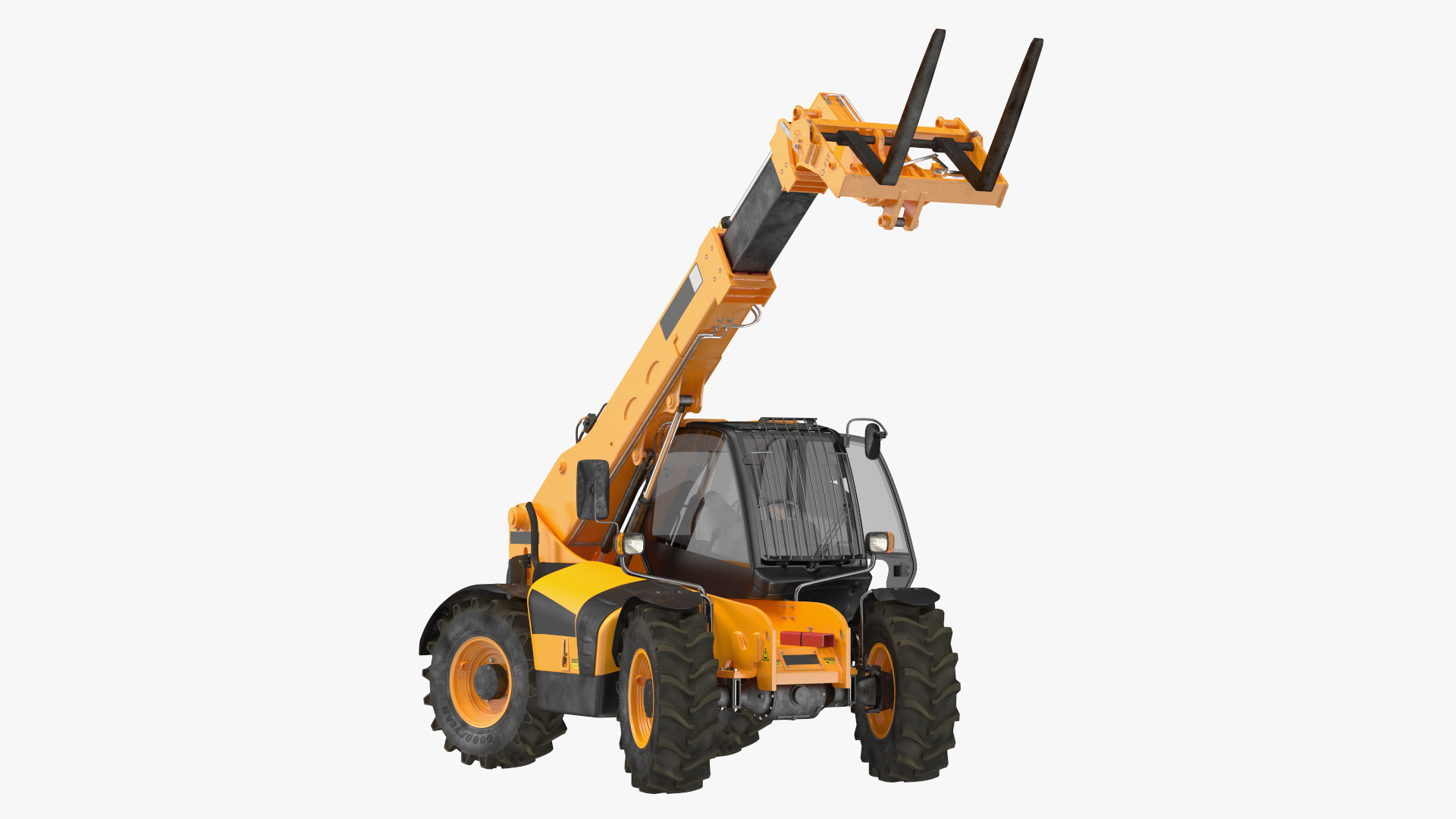 Telehandler Rigged for Cinema 4D 3D