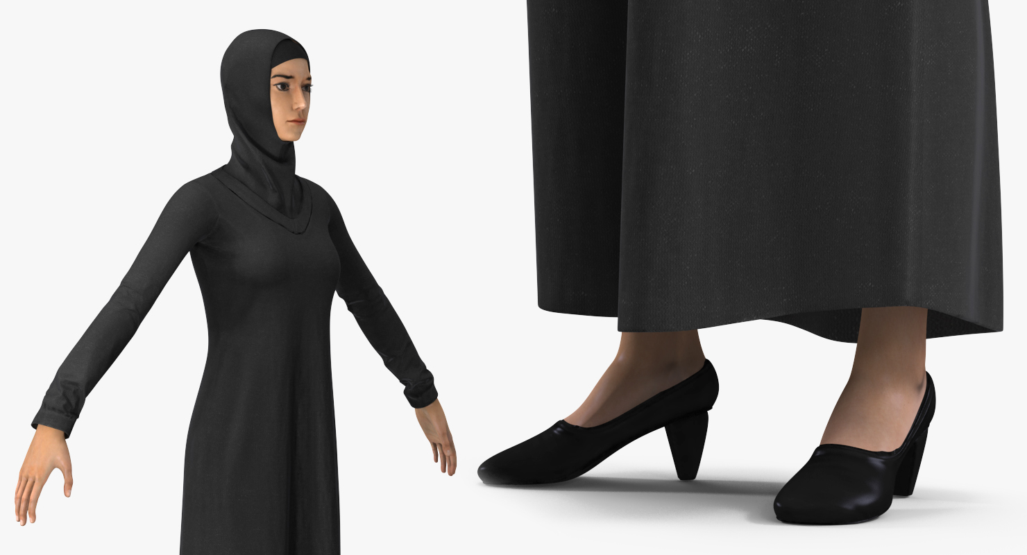 3D Arab Young Women Rigged model