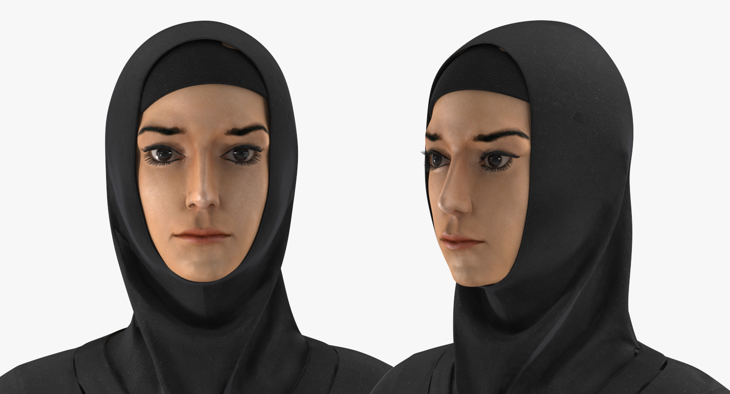 3D Arab Young Women Rigged model