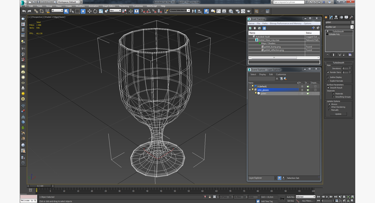 Goblet Glass 3D