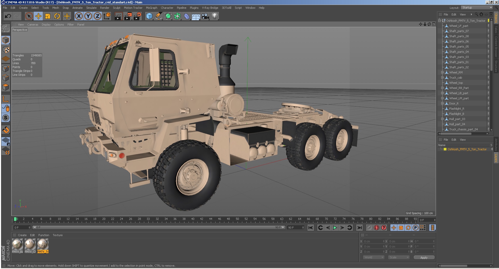 3D Oshkosh FMTV 5 Ton Tractor