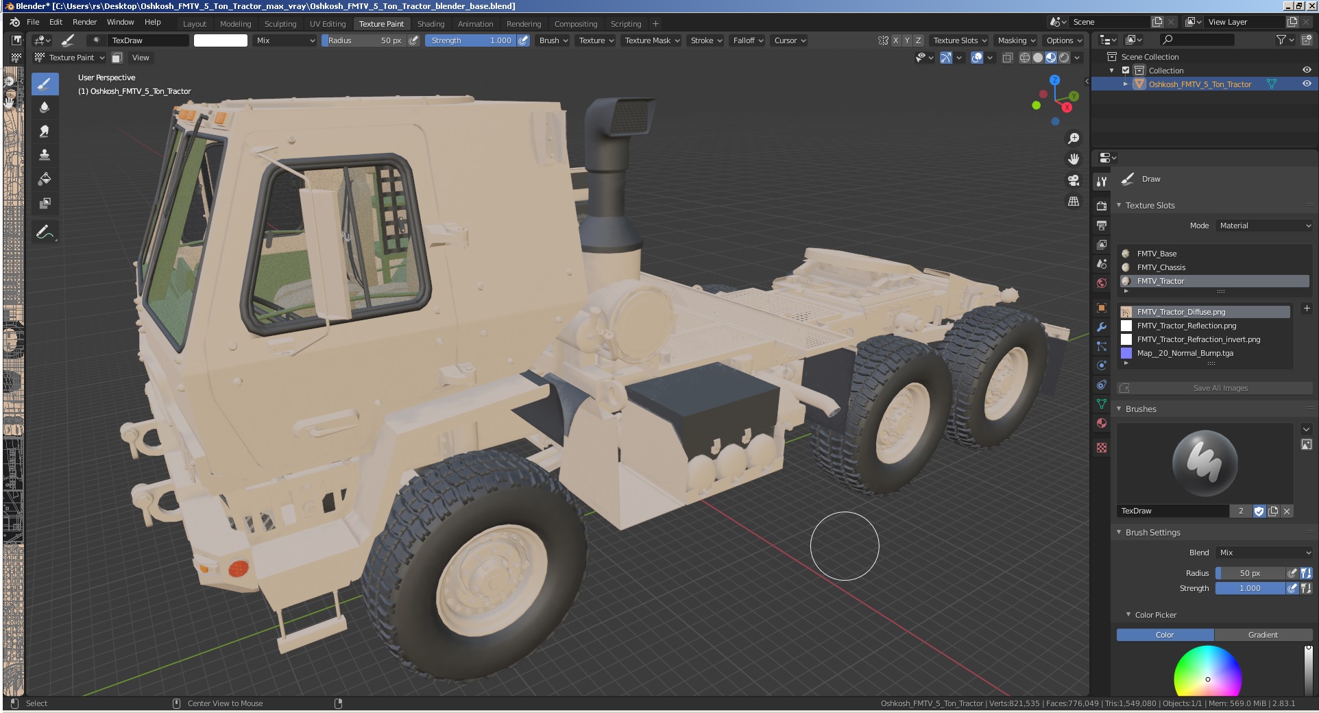 3D Oshkosh FMTV 5 Ton Tractor