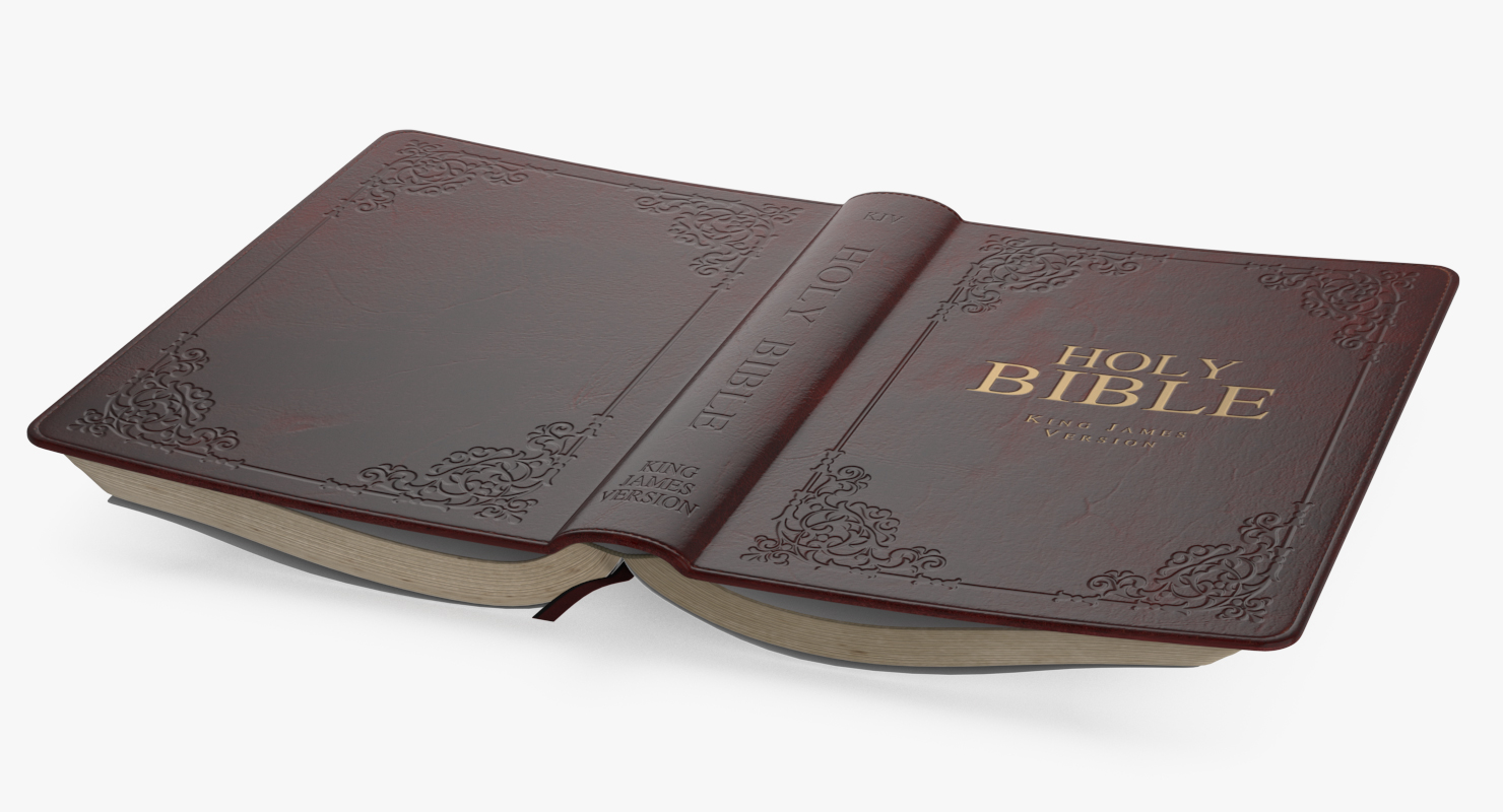 Holy Bible Opened Book 3D