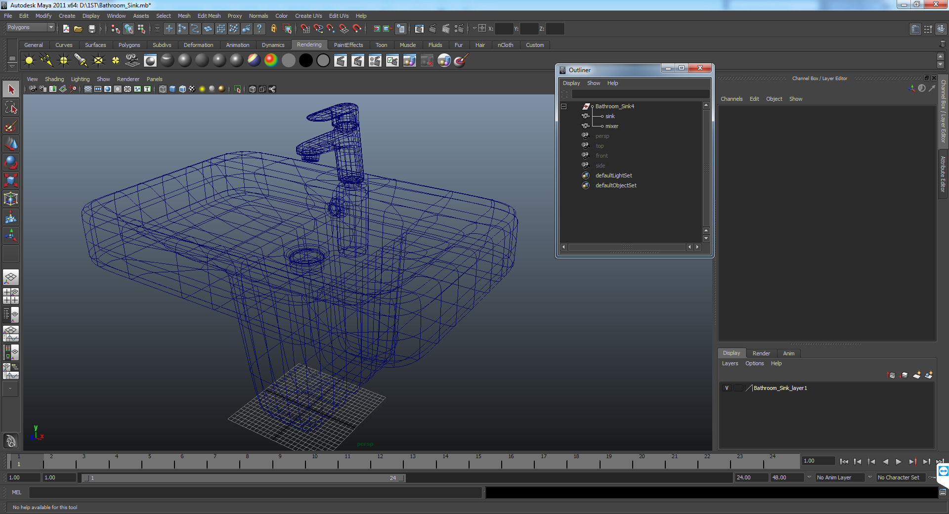 3D Bathroom Sink model