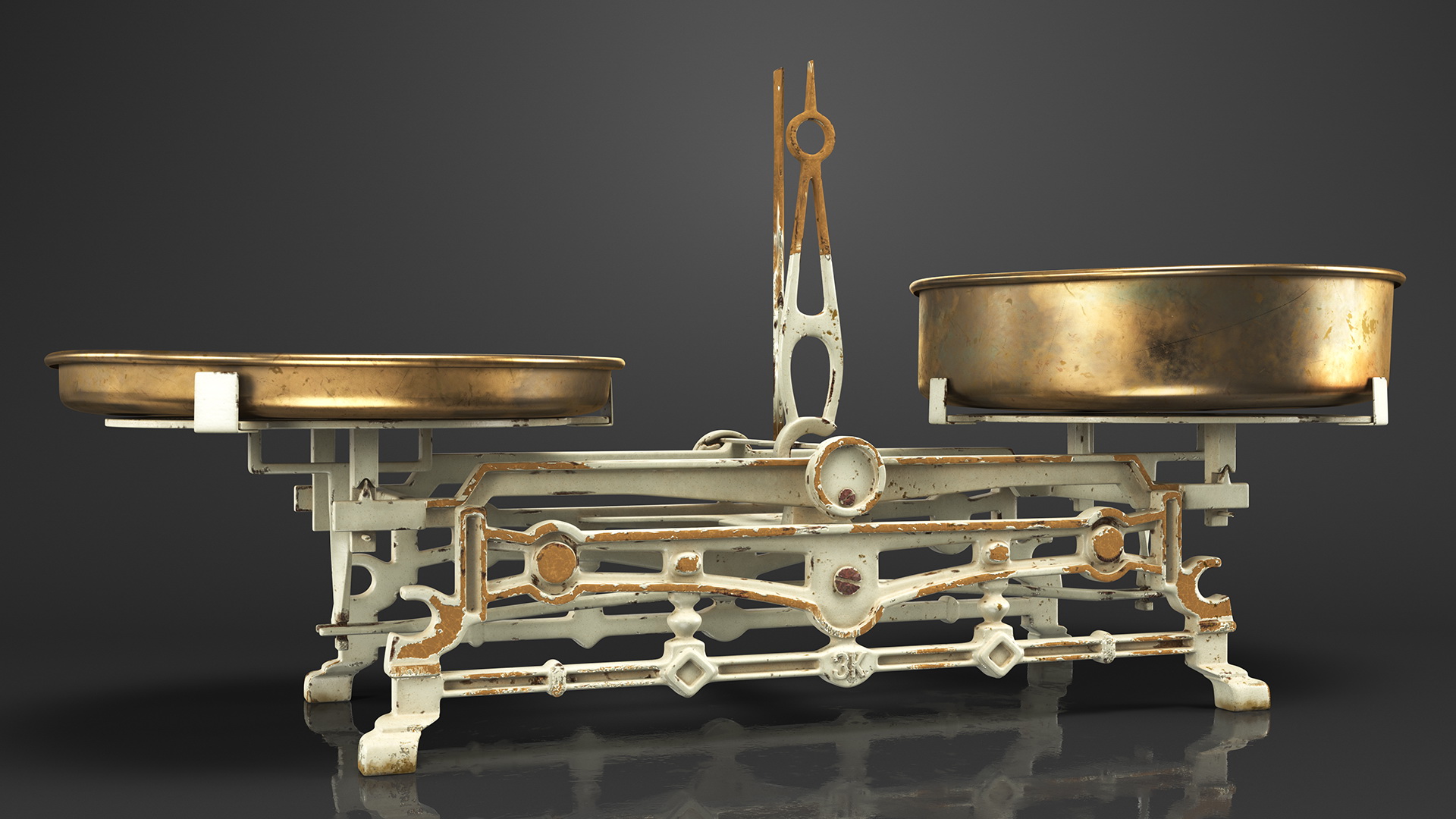 3D model Old Vintage Kitchen Scale