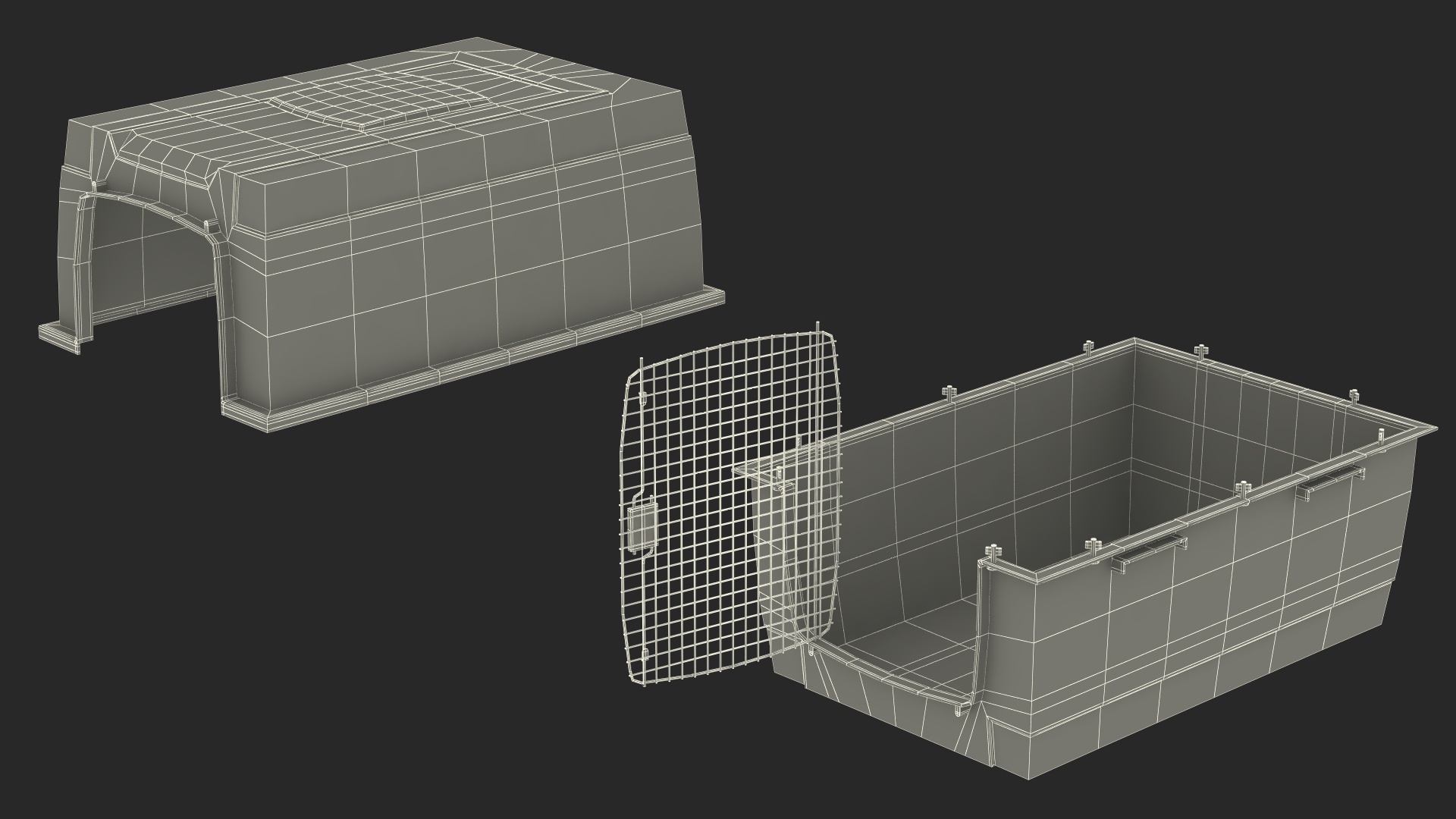 Pet Taxi Dog Kennel 3D model