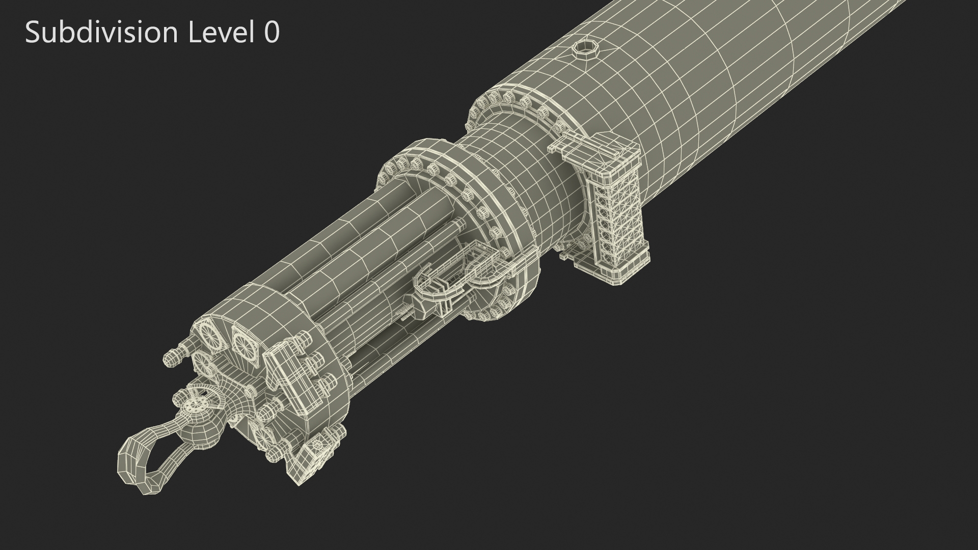 3D model Offshore Hydraulic Hammer MENCK Old