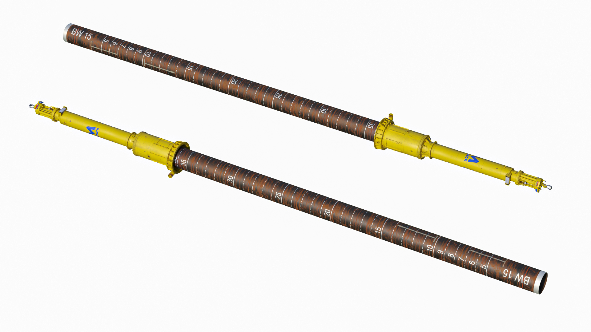 3D model Offshore Hydraulic Hammer MENCK Old