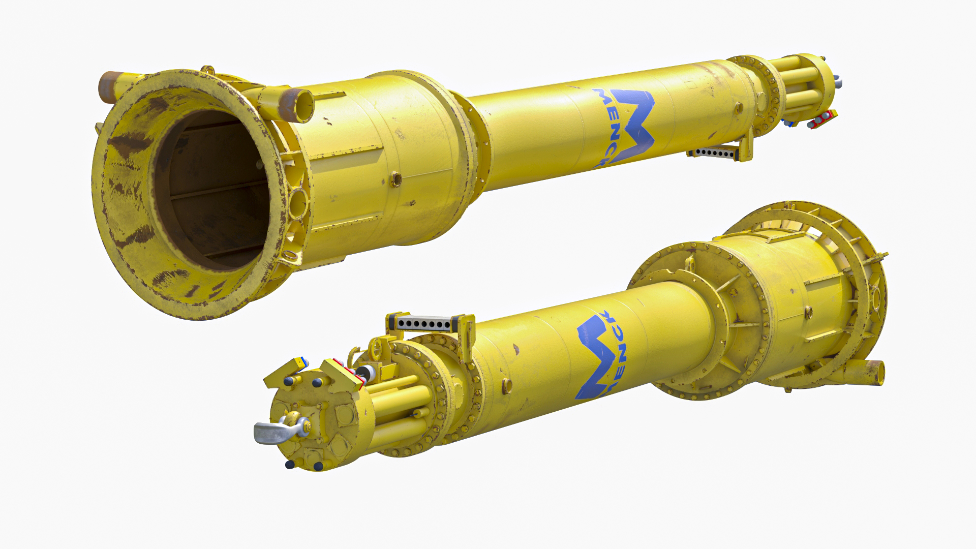 3D model Offshore Hydraulic Hammer MENCK Old