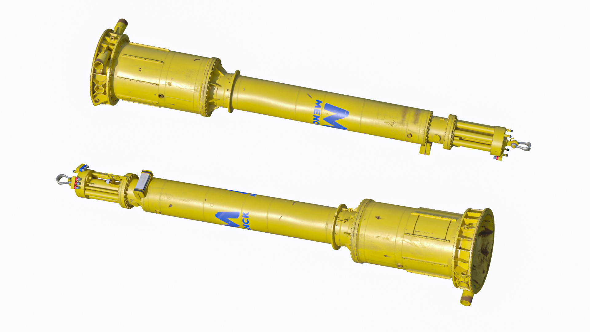 3D model Offshore Hydraulic Hammer MENCK Old