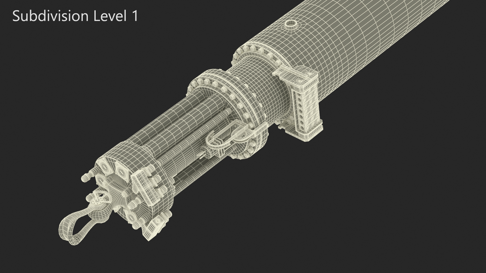 3D model Offshore Hydraulic Hammer MENCK Old