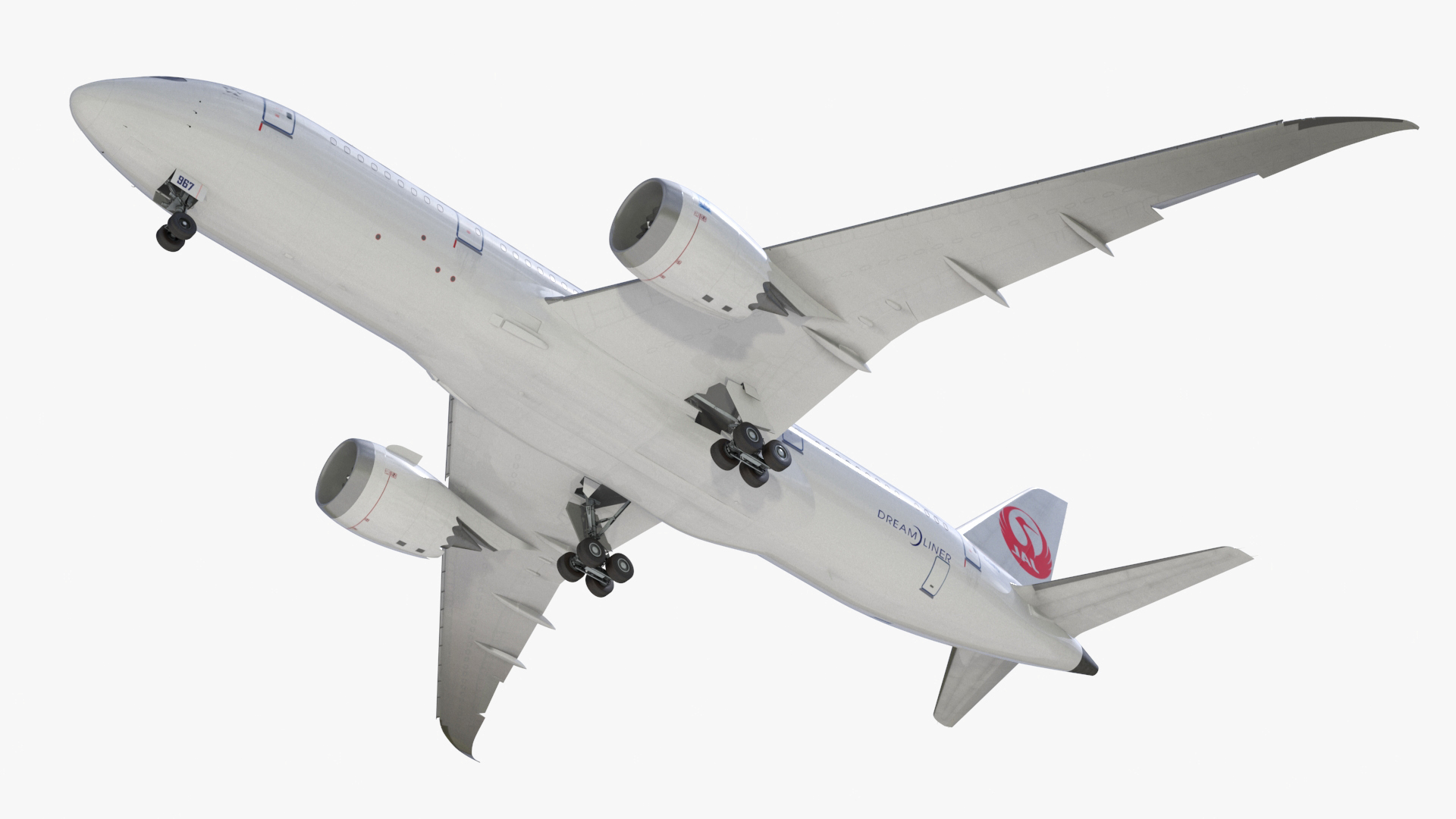 Boeing 787 Dreamliner Japan Airlines Rigged for Maya 3D