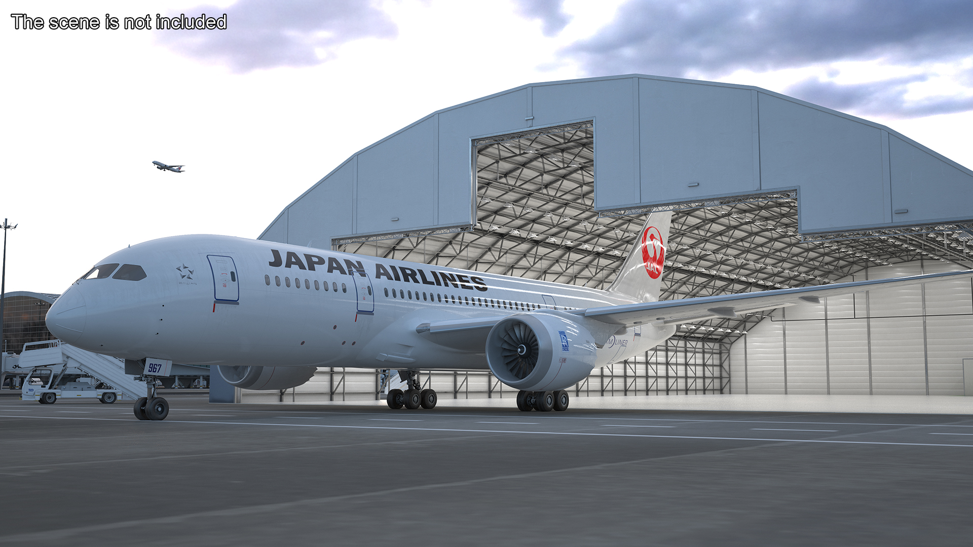 Boeing 787 Dreamliner Japan Airlines Rigged for Maya 3D