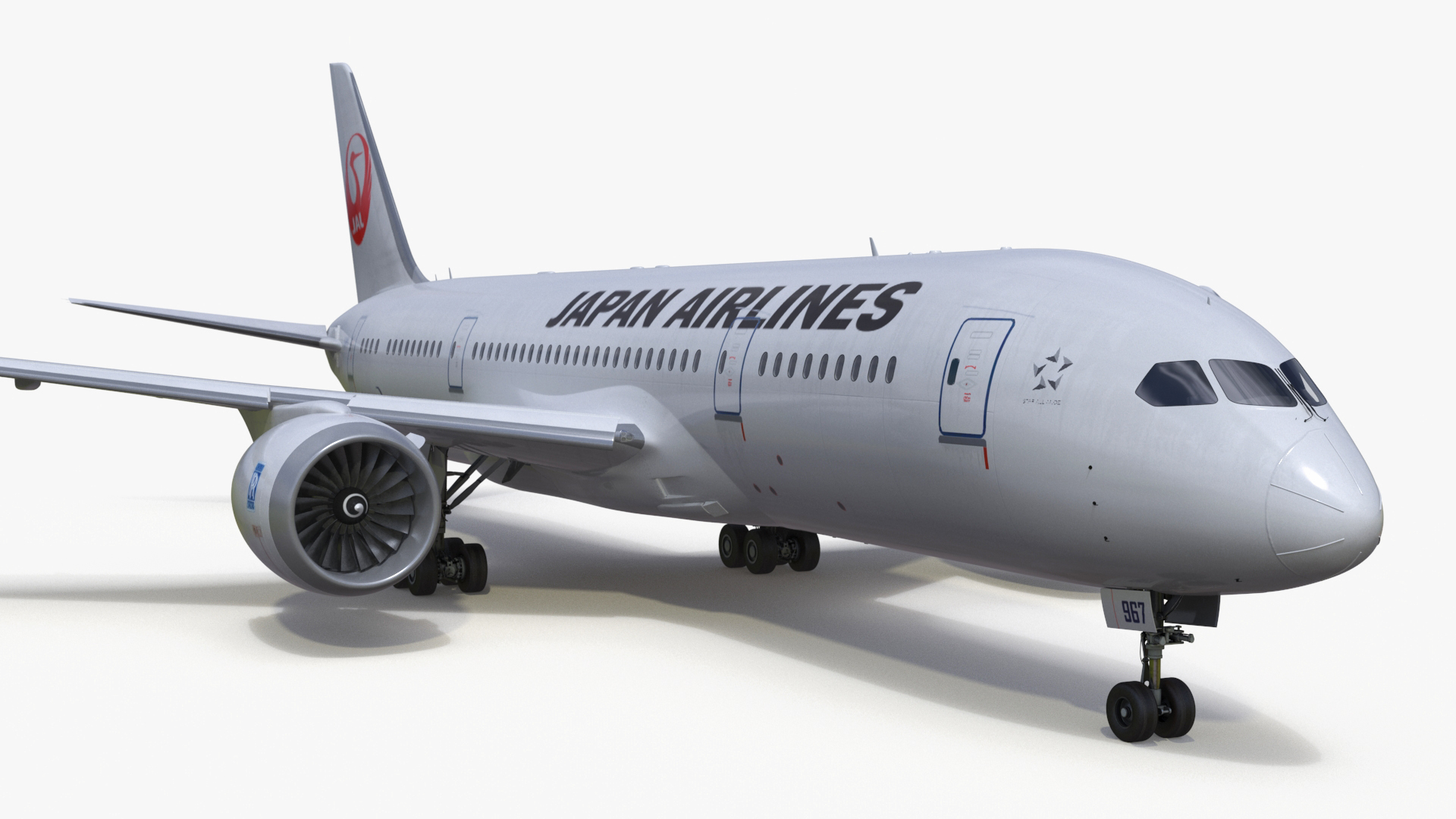 Boeing 787 Dreamliner Japan Airlines Rigged for Maya 3D