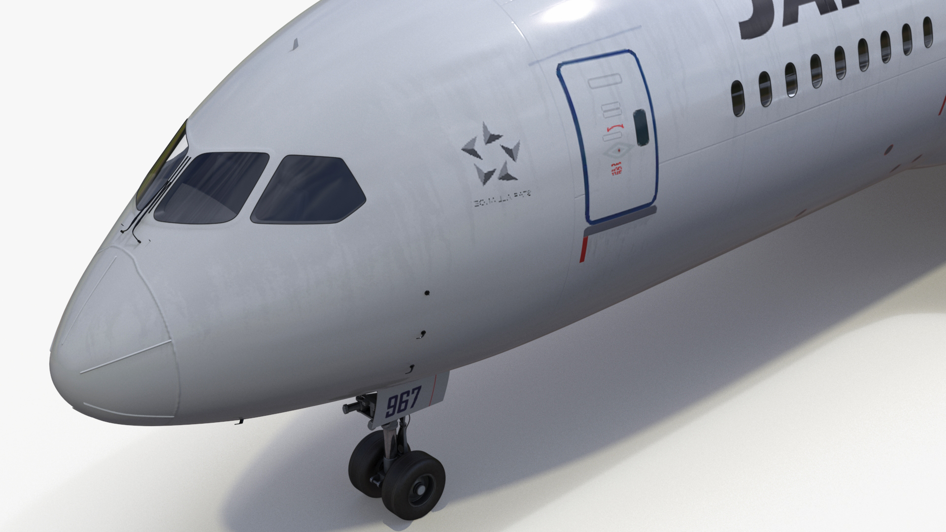 Boeing 787 Dreamliner Japan Airlines Rigged for Maya 3D