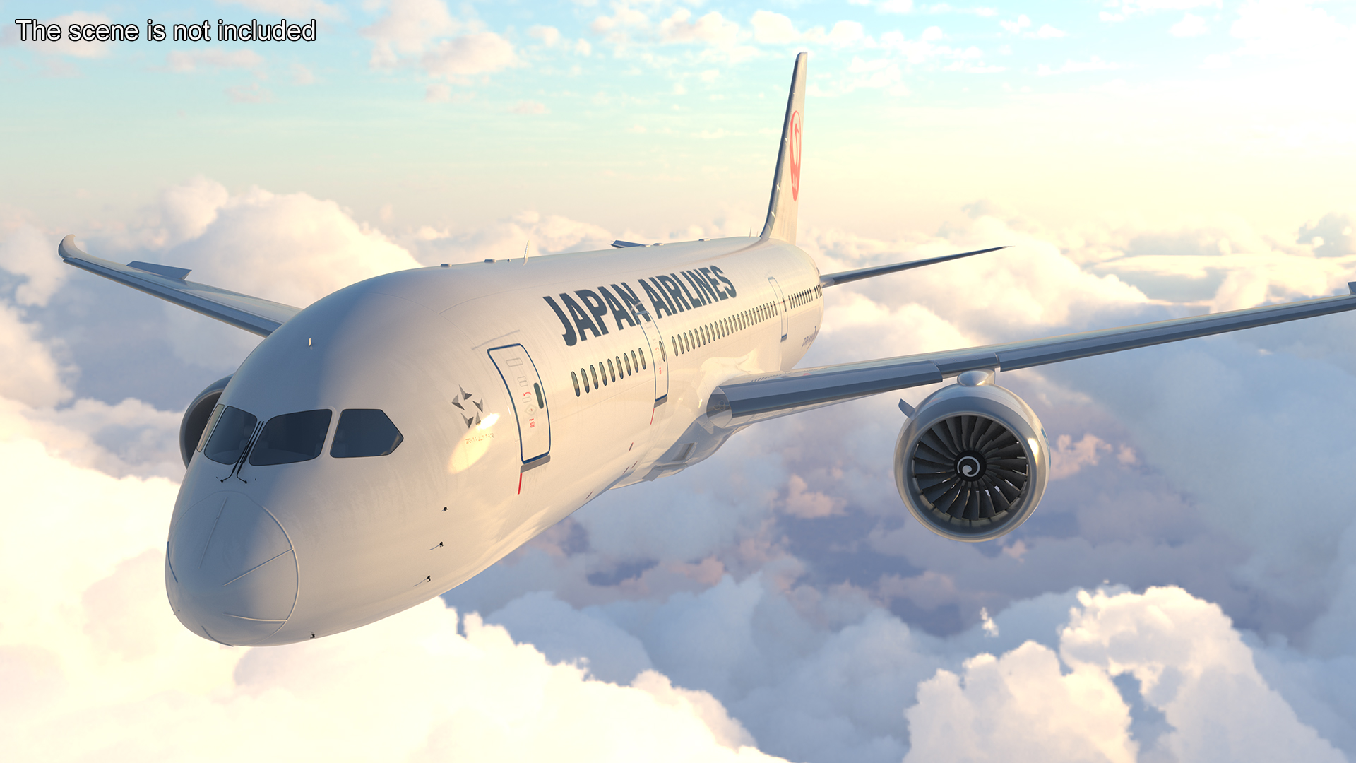 Boeing 787 Dreamliner Japan Airlines Rigged for Maya 3D