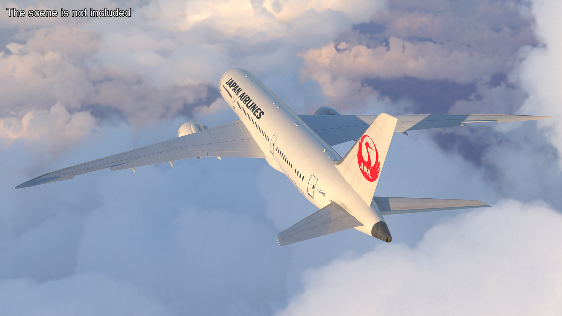 Boeing 787 Dreamliner Japan Airlines Rigged for Maya 3D