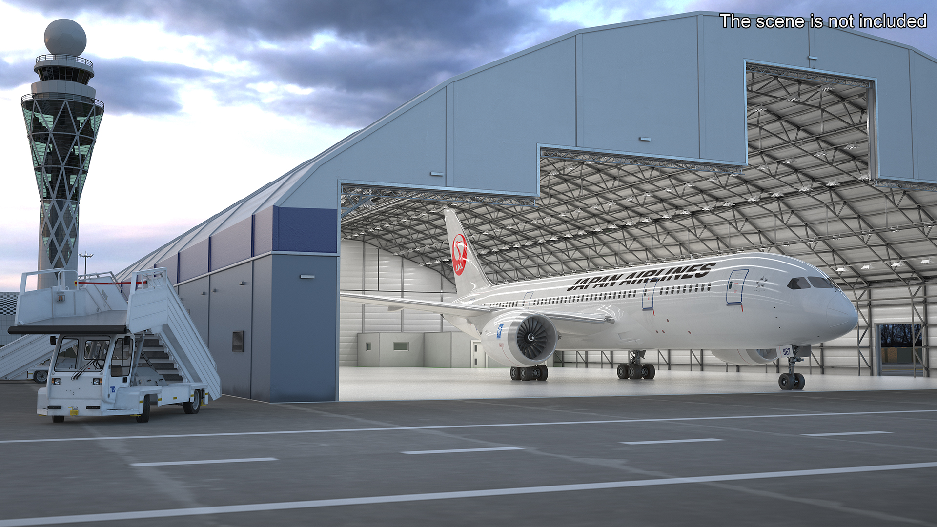 Boeing 787 Dreamliner Japan Airlines Rigged for Maya 3D