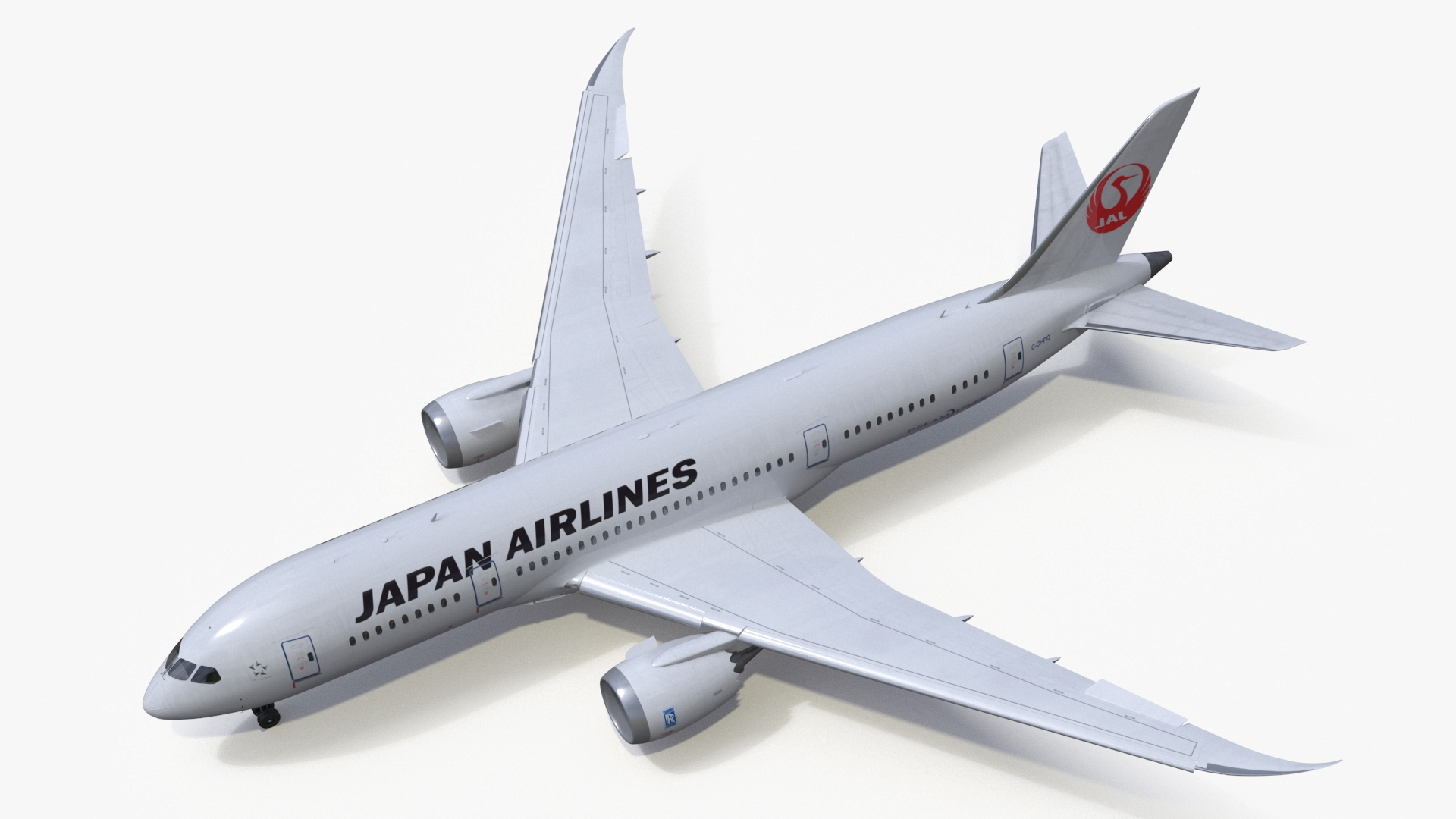 Boeing 787 Dreamliner Japan Airlines Rigged for Maya 3D