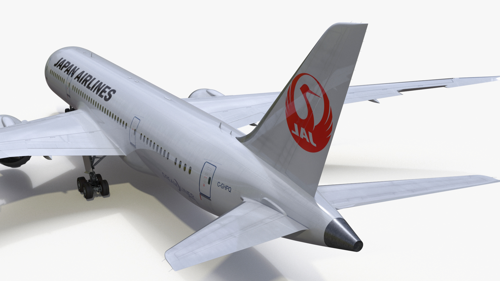 Boeing 787 Dreamliner Japan Airlines Rigged for Maya 3D