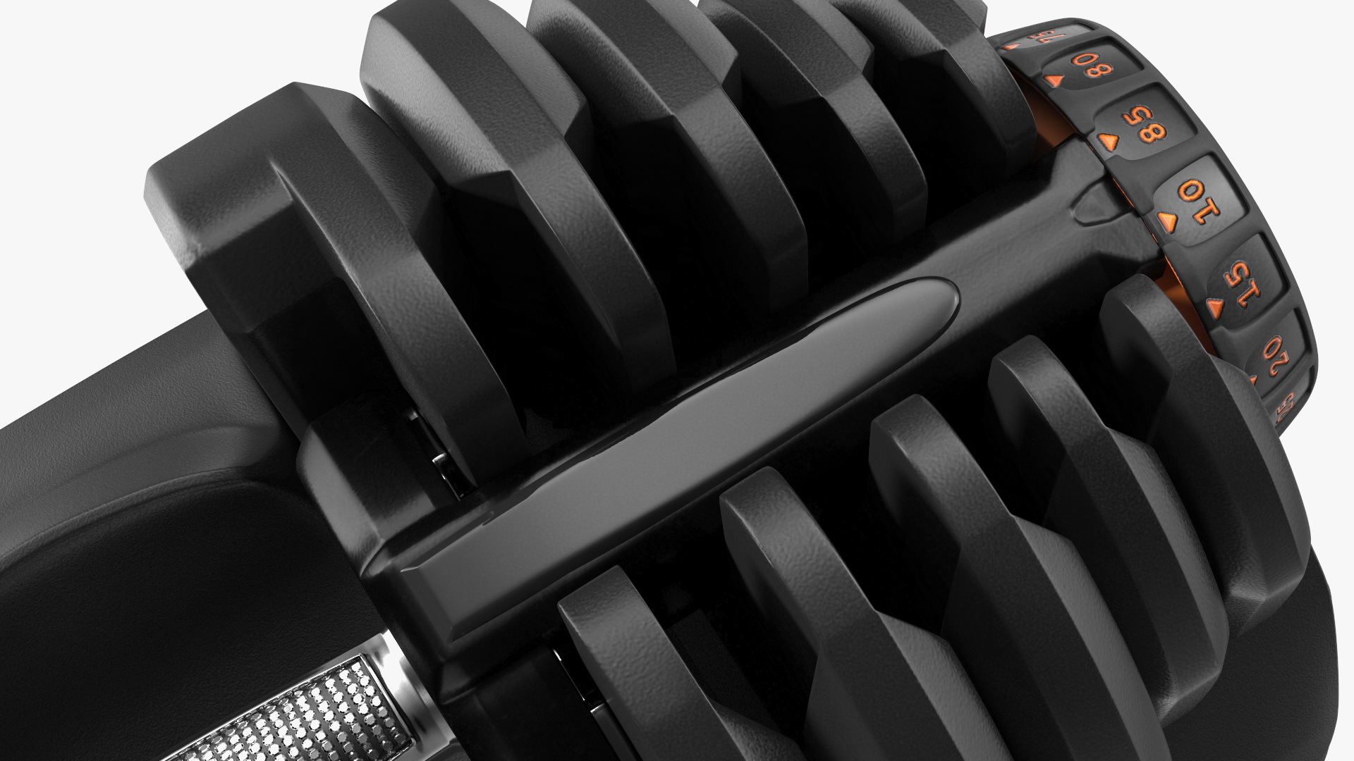 Dial Weight Adjusting Dumbbell with Holder 3D