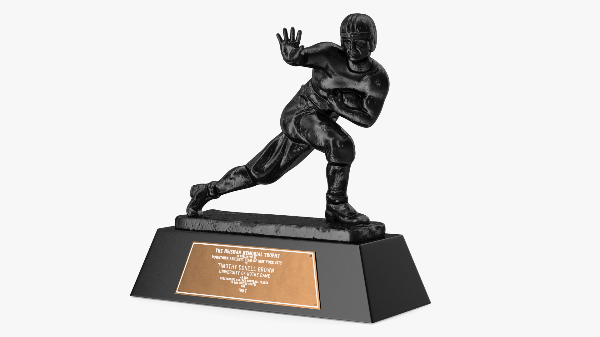 Heisman Memorial Trophy Black 3D model