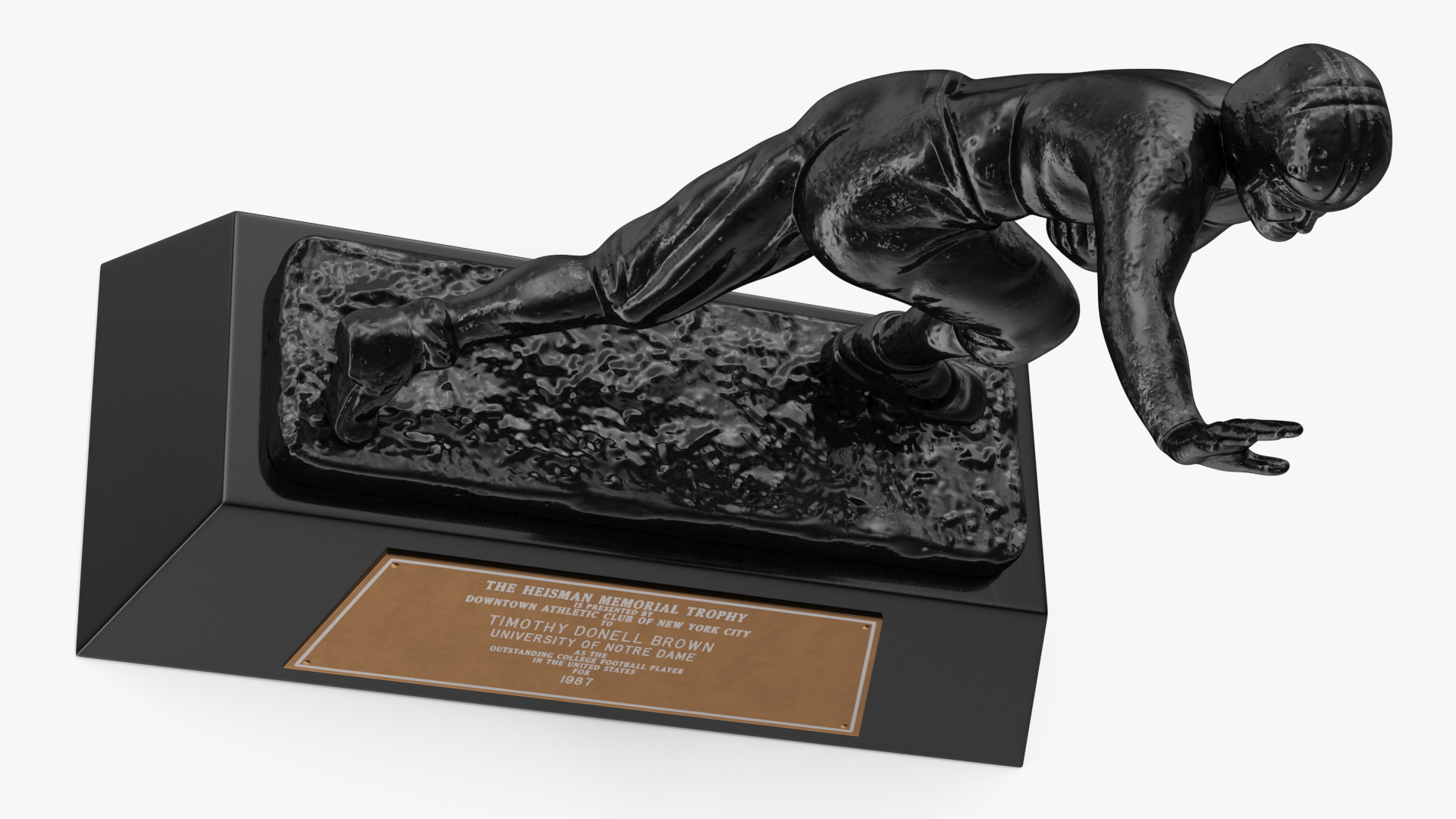 Heisman Memorial Trophy Black 3D model