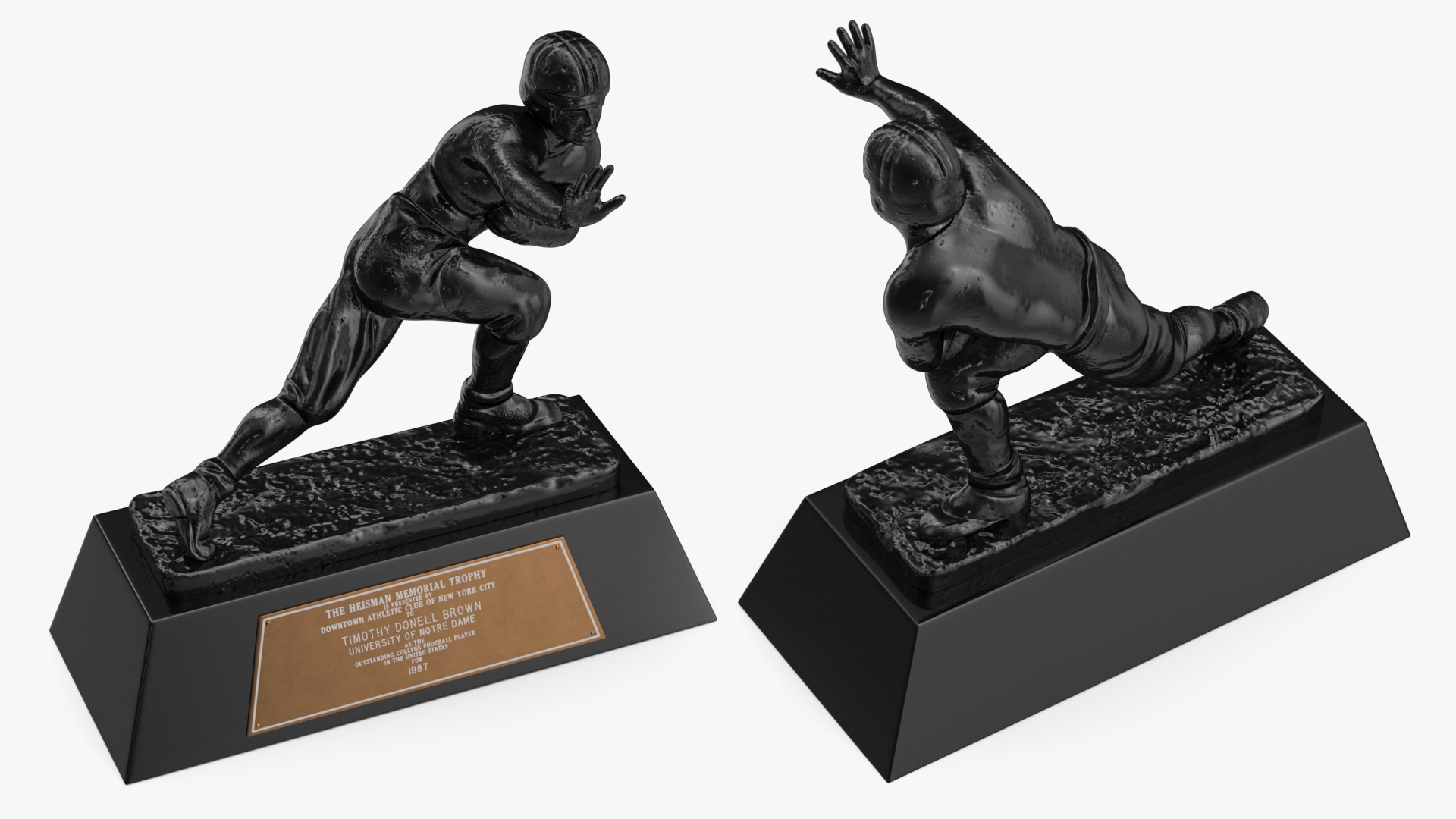 Heisman Memorial Trophy Black 3D model