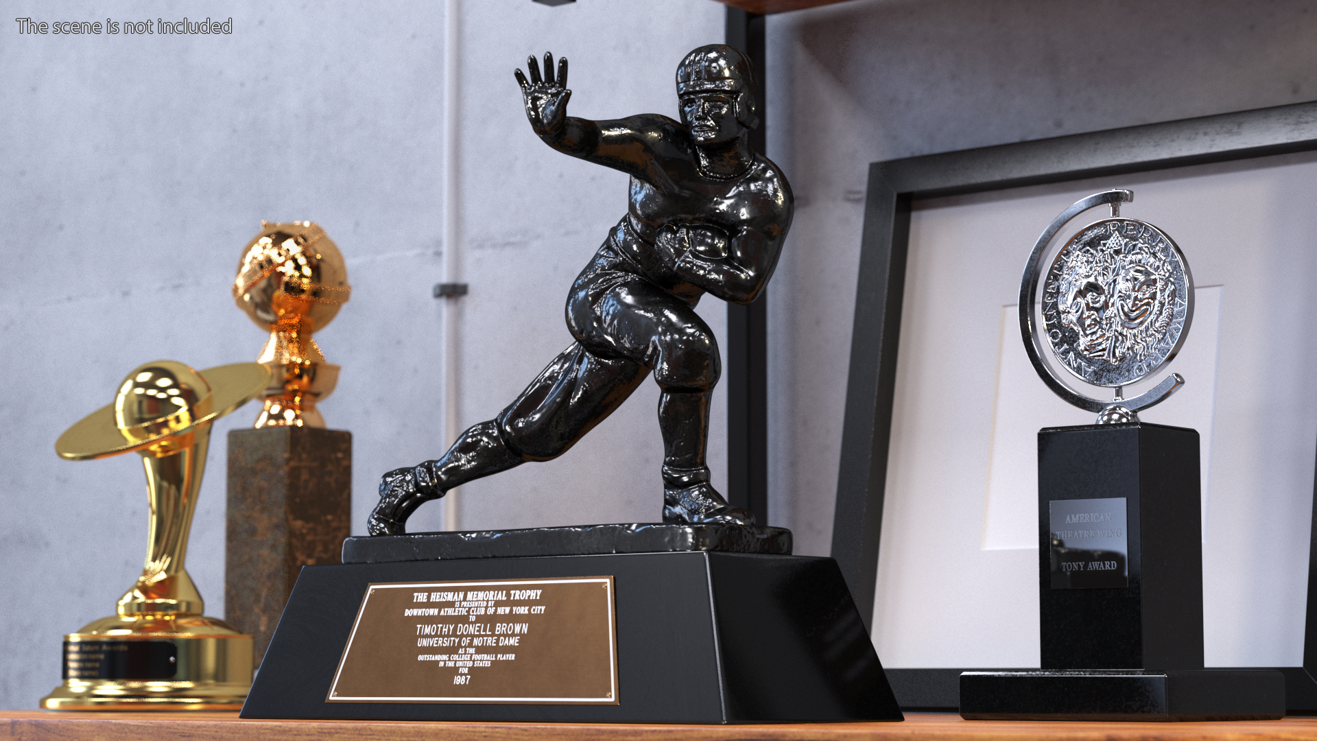 Heisman Memorial Trophy Black 3D model