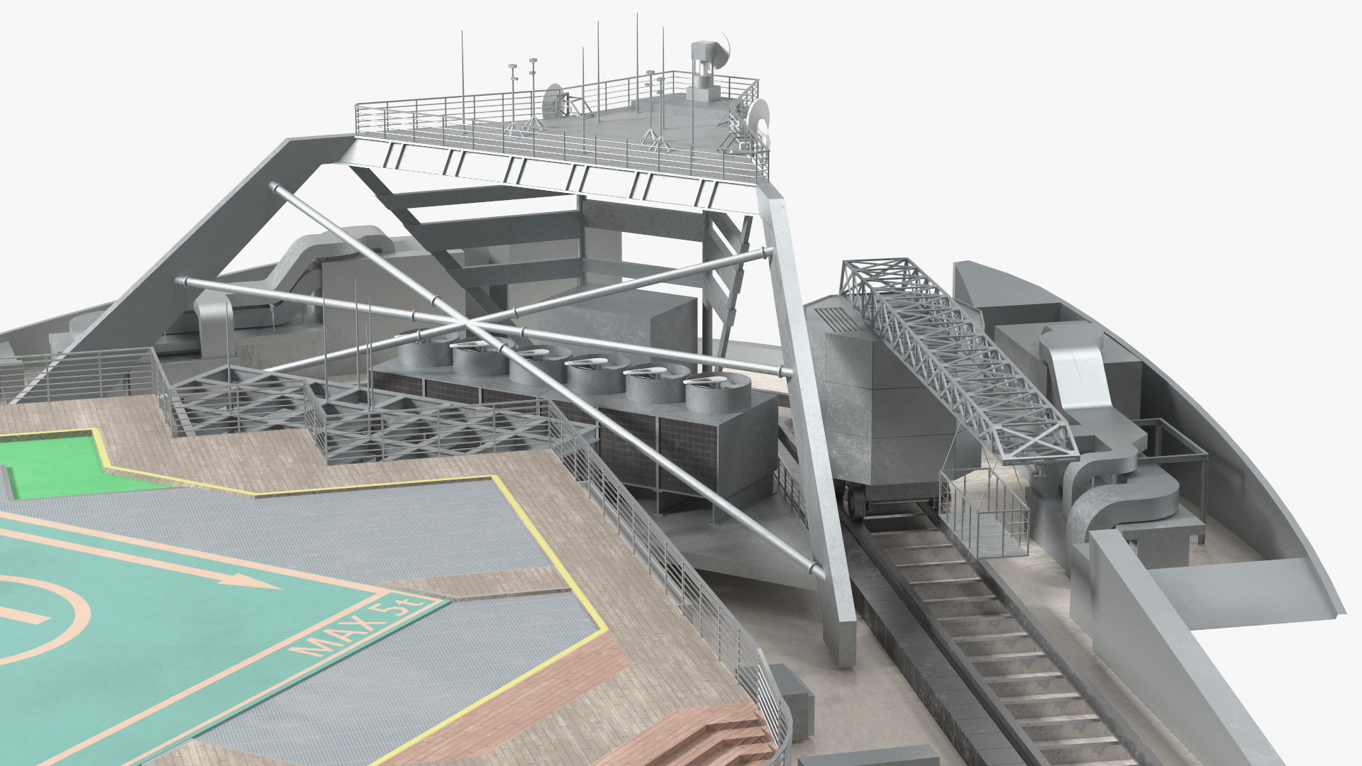 3D model Rooftop Helipad