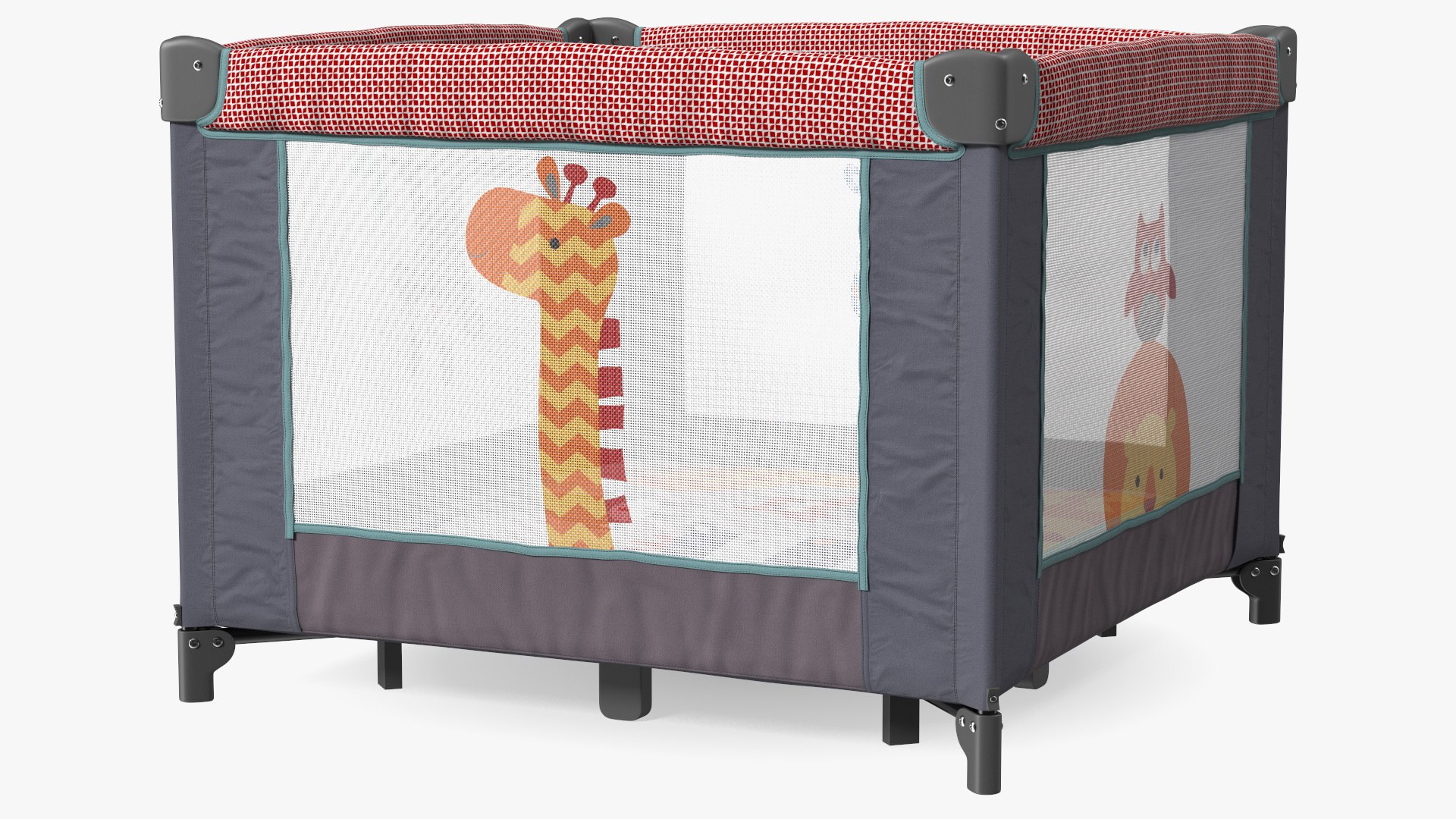 3D model Little Girl in Textile Playpen