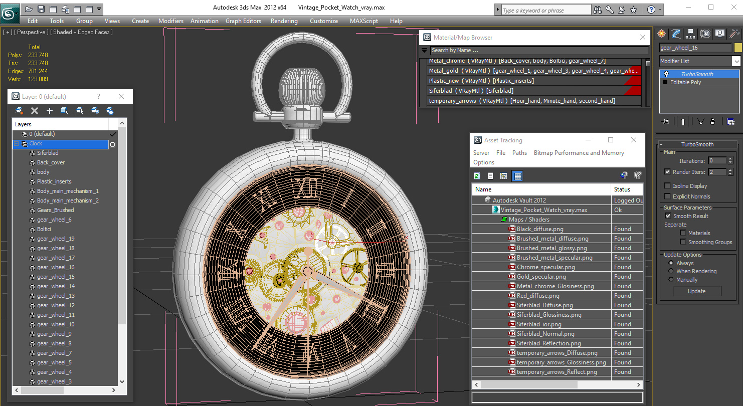 3D model Vintage Pocket Watch