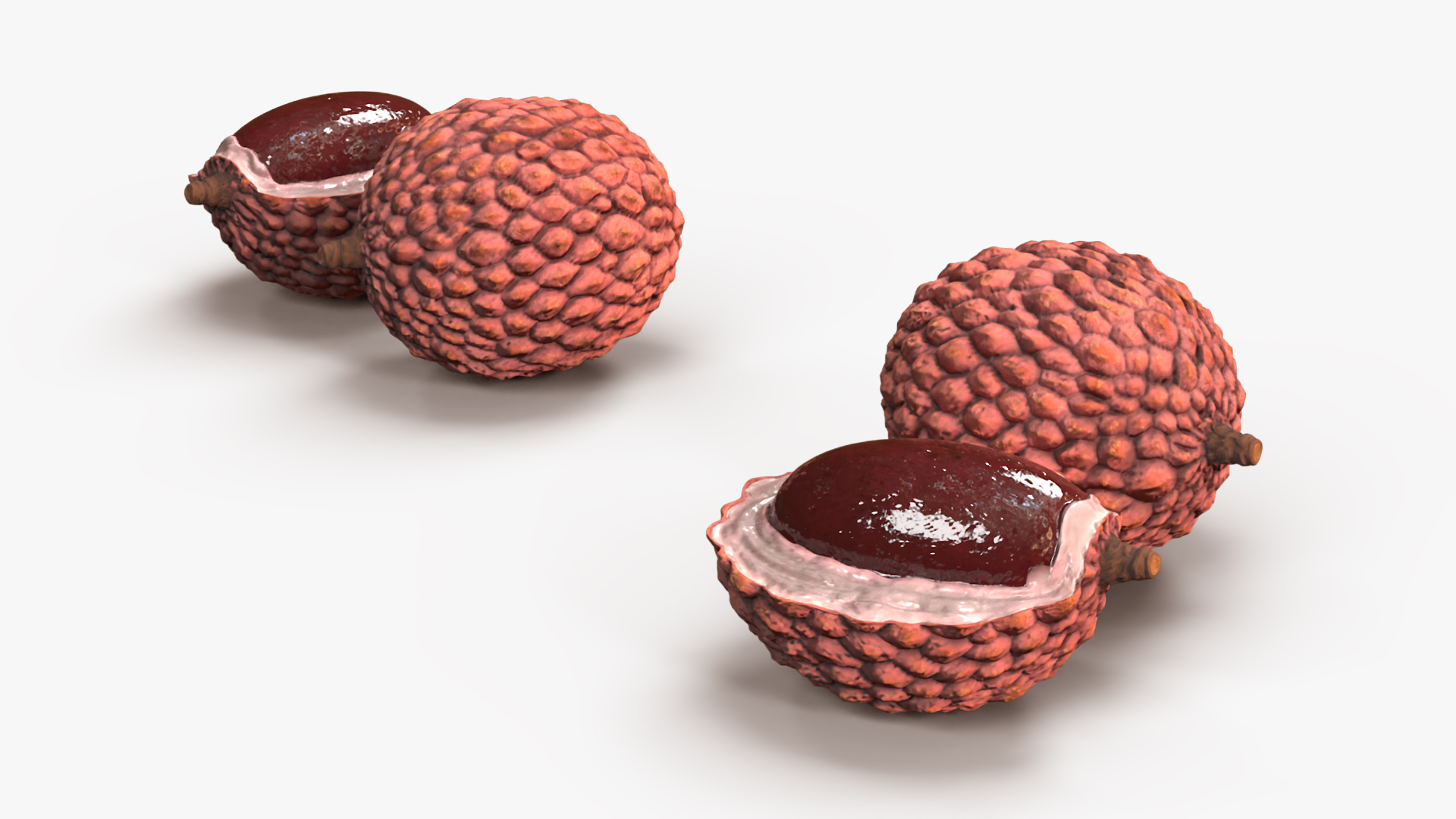 Lychee Fruit Pink 3D