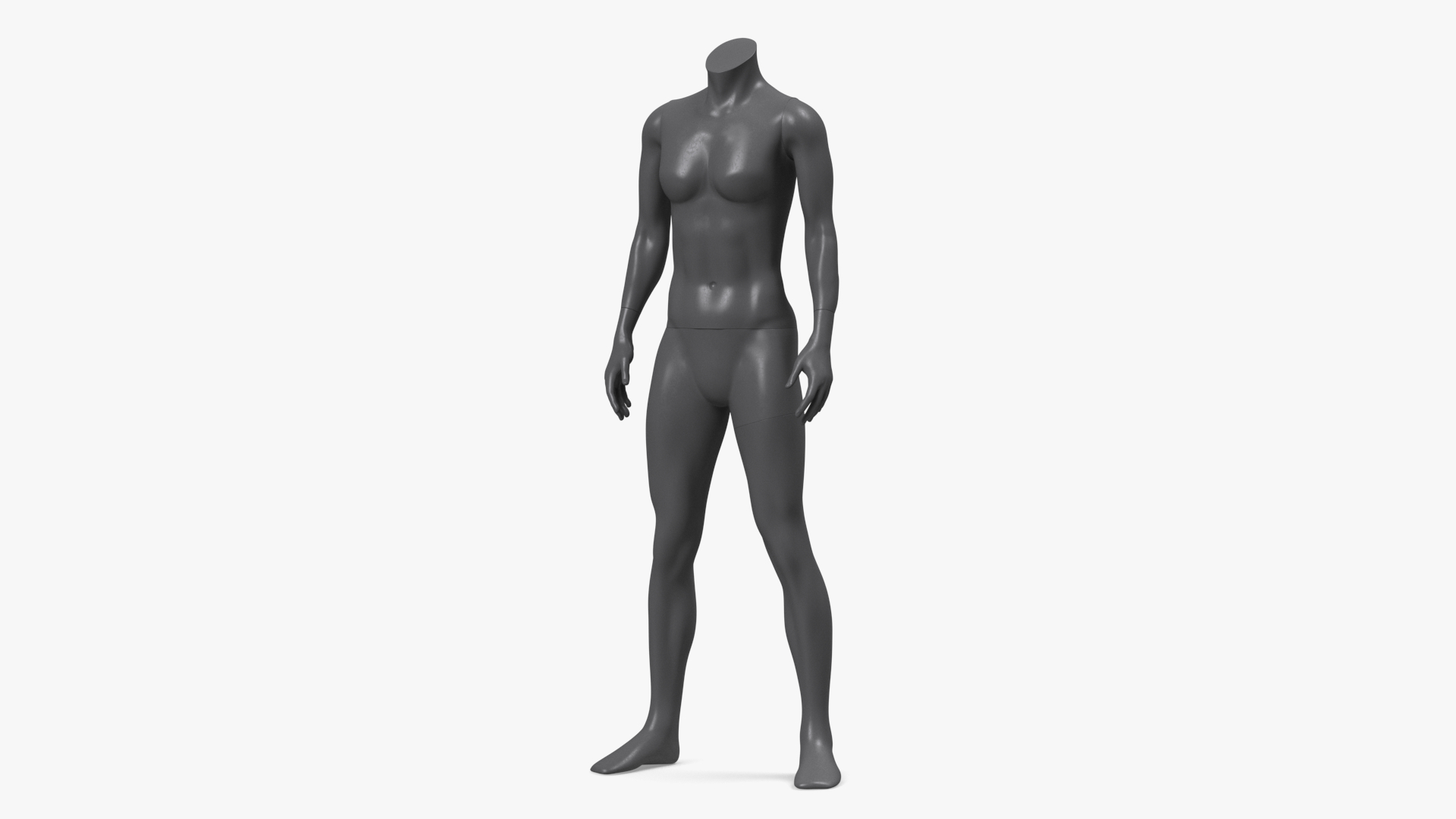 3D Woman Sports Mannequin Black model