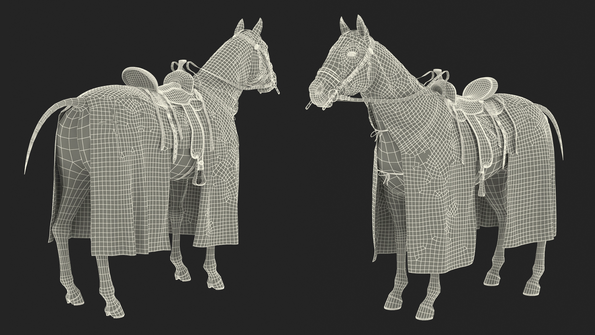 Crusader Horse Armor Dirt Fur 3D model