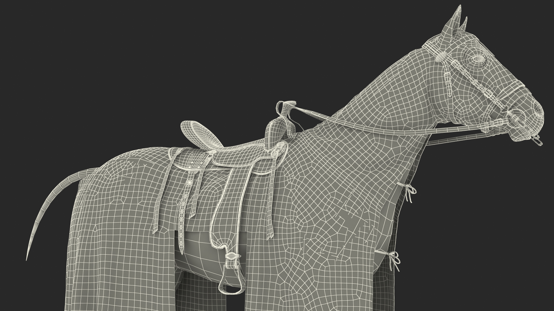 Crusader Horse Armor Dirt Fur 3D model